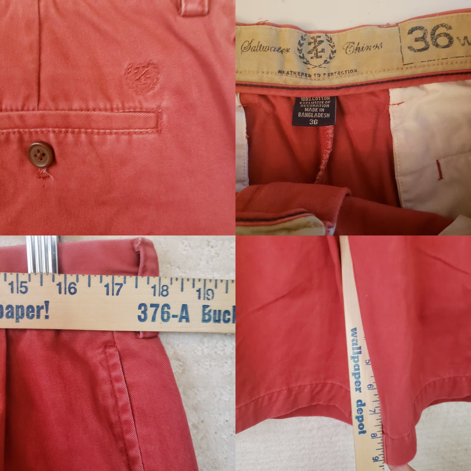 Izod IZOD Shorts Mens 36 Red Saltwater Men Size 36x9 Pleated Preppy Outdoors Dad Size US 36 / EU 52 - 8 Thumbnail