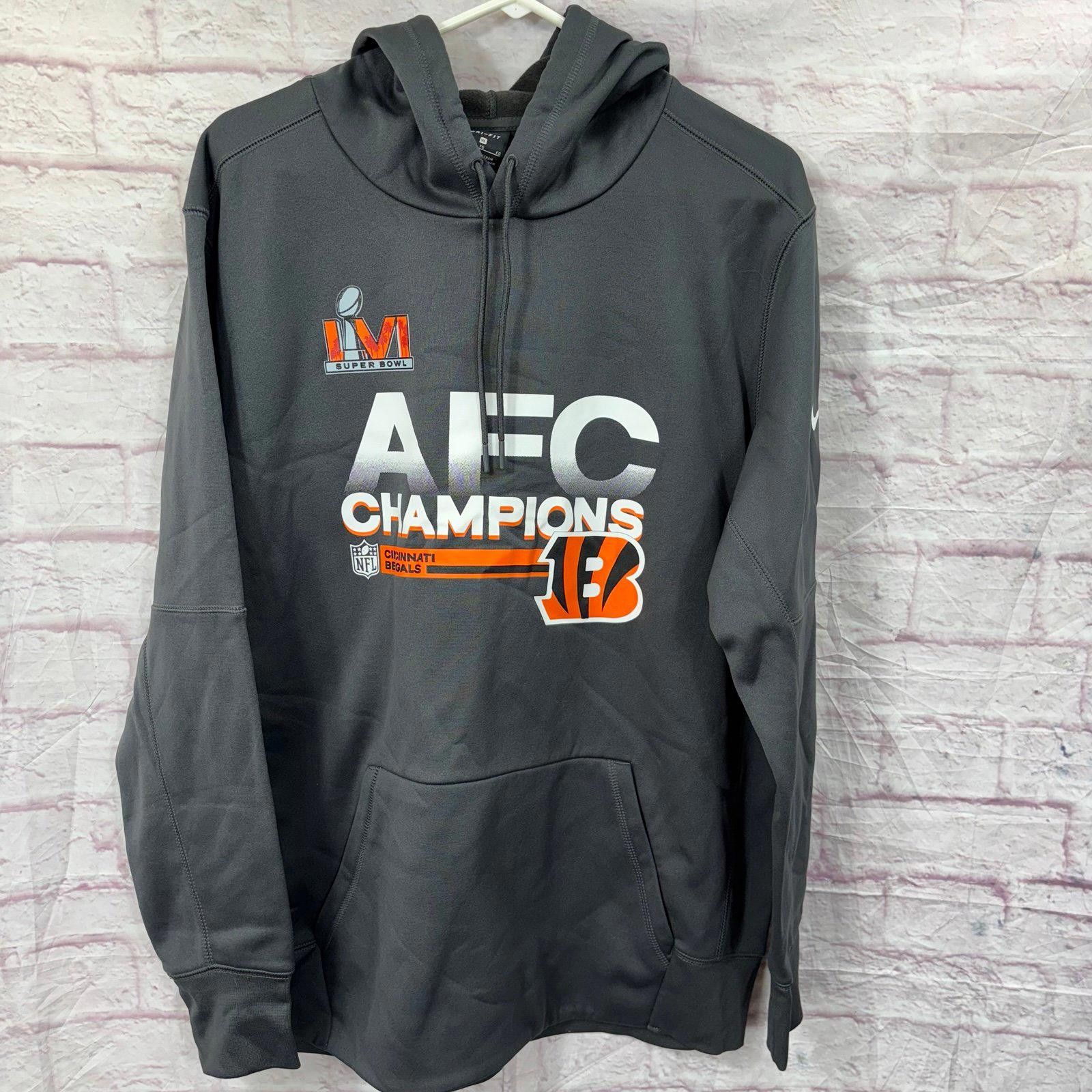 Nike Nike Super Bowl LVI AFC Champions Bengals Hoodie Size XL Size US XL / EU 56 / 4 - 2 Thumbnail