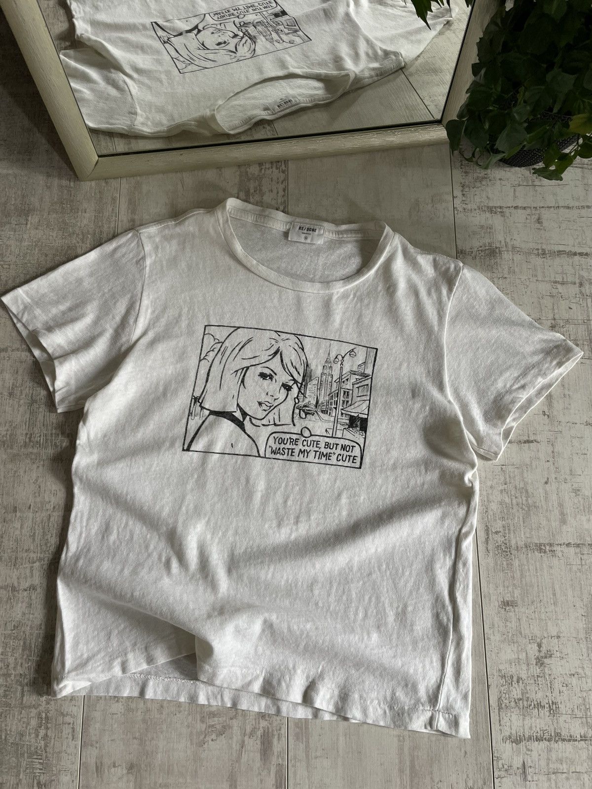 RE/DONE RE/DONE Classic You’re Cute Tee White Size XS / US 0-2 / IT 36-38 - 2 Thumbnail