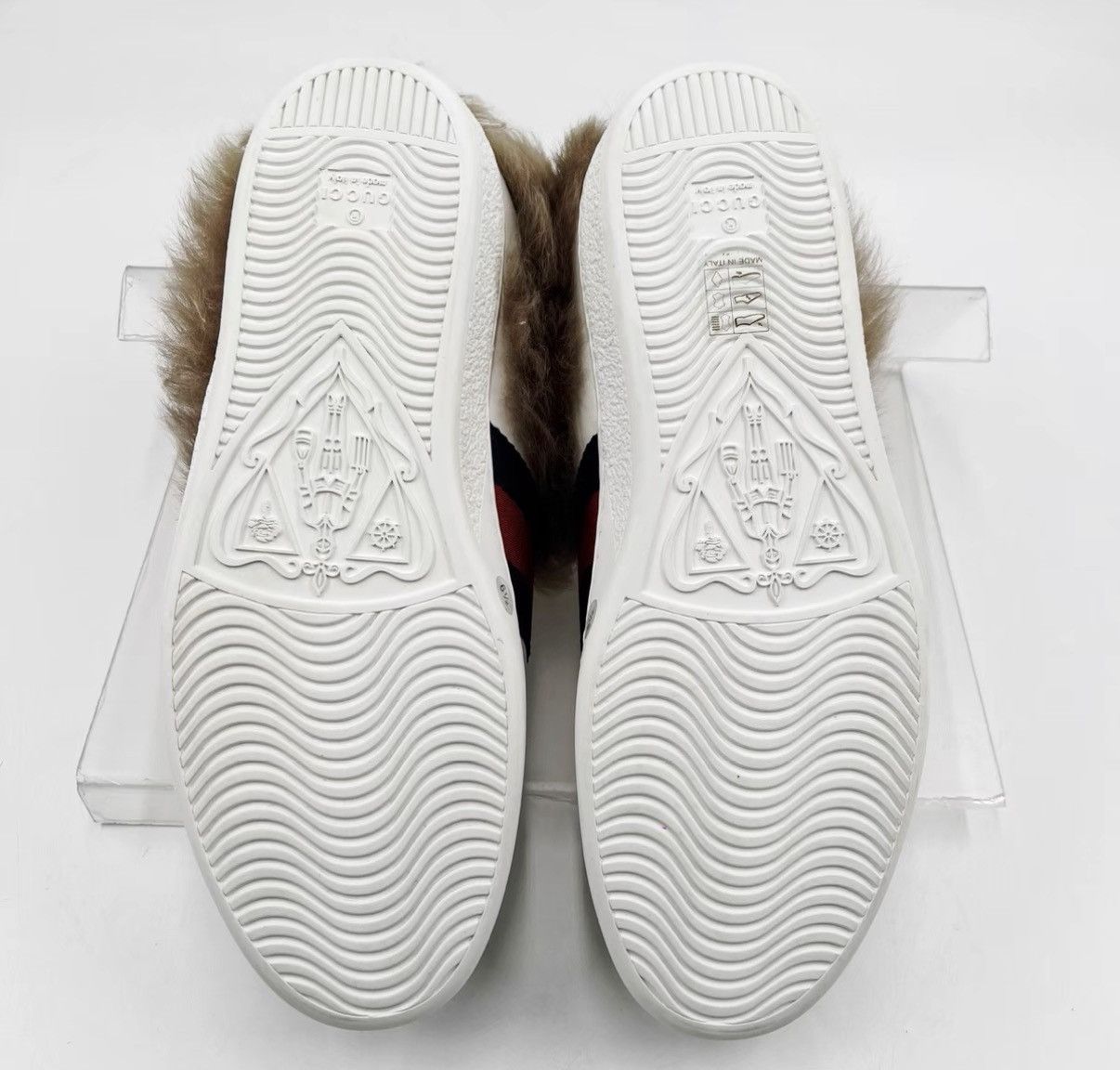Gucci GUCCI ACE White Bee Embroidered Leather Low-Top Sneakers K12 Size US 8 / EU 41 - 7 Thumbnail