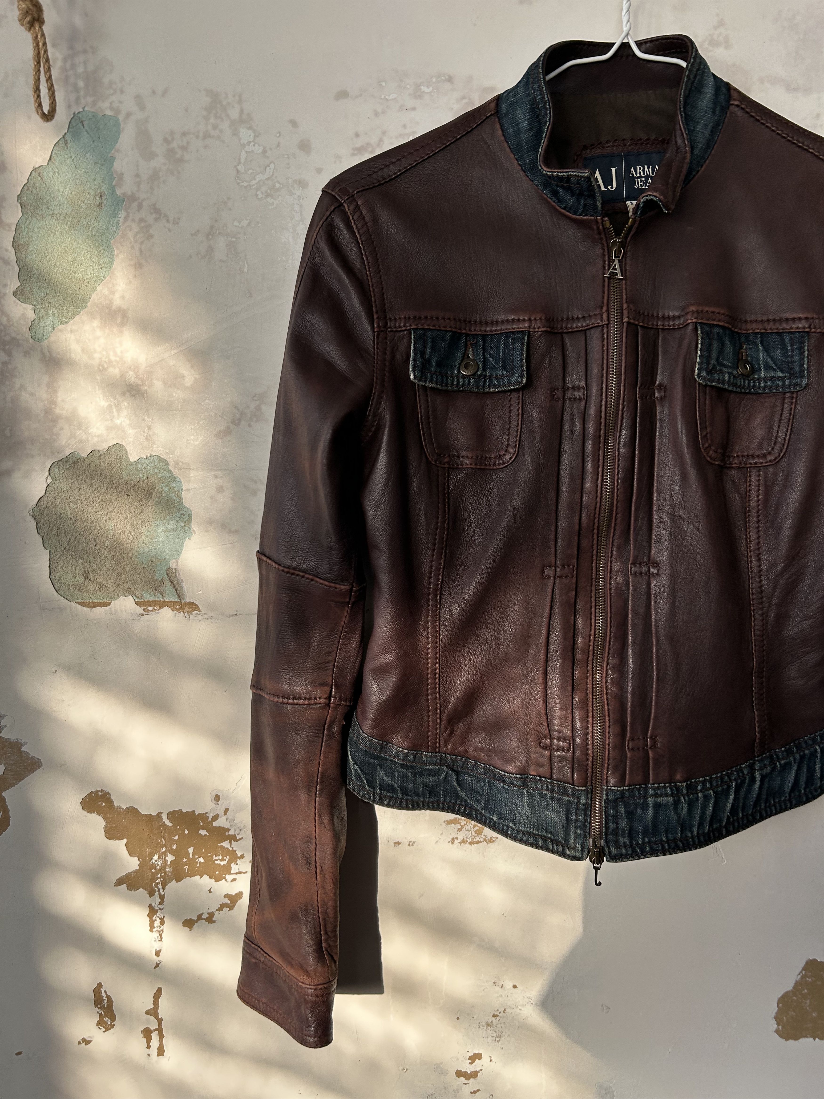 Armani Armani Jeans Leather Jacket Women's size us6 Size M / US 6-8 / IT 42-44 - 3 Thumbnail