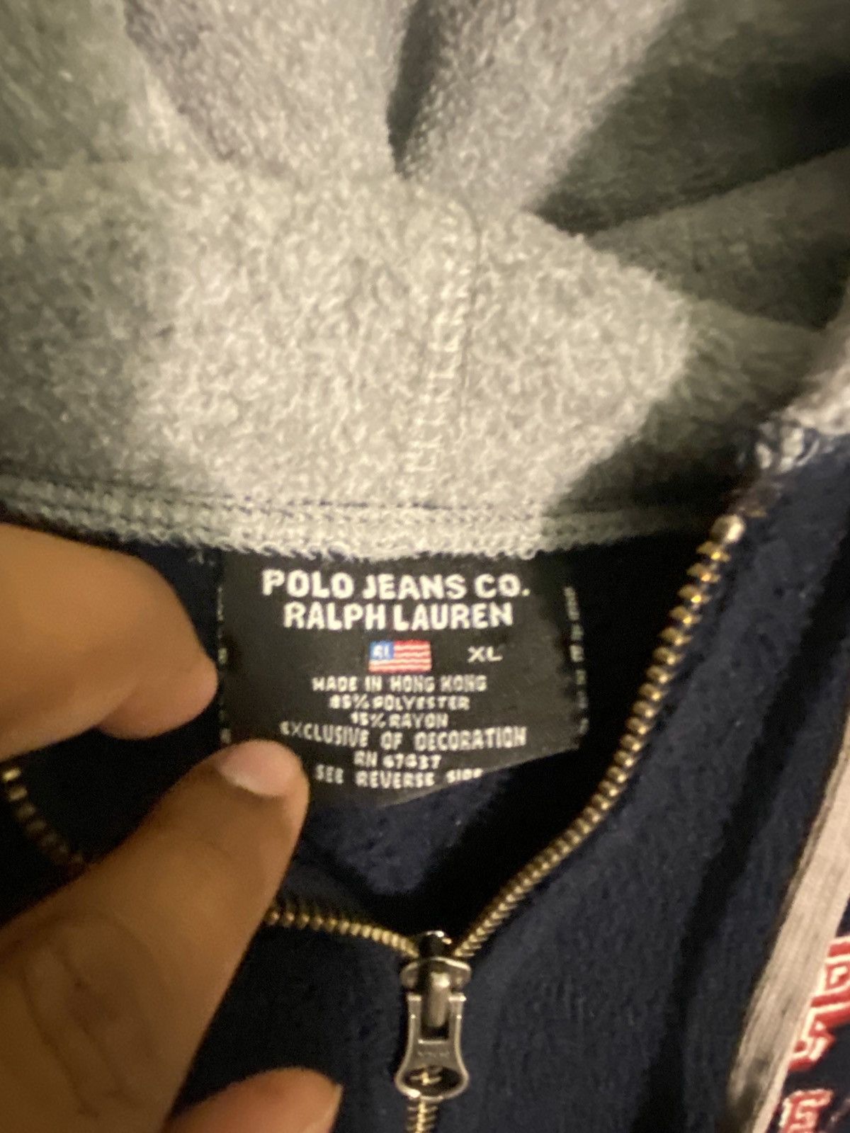 Polo Ralph Lauren Vintage Polo Ralph Lauren Jeans Big P Fleece Size US XL / EU 56 / 4 - 5 Thumbnail