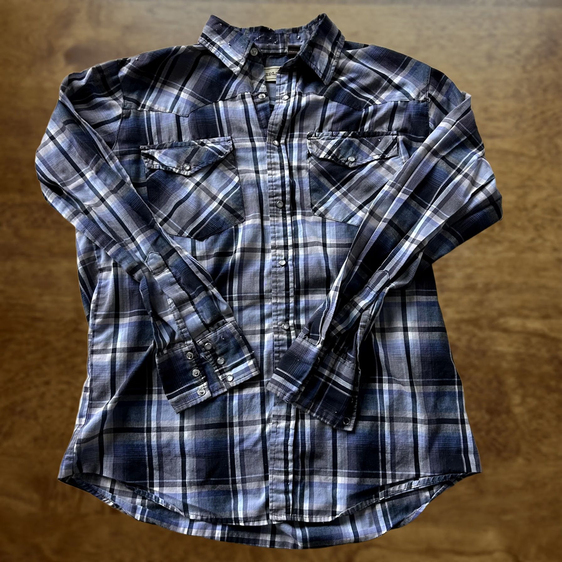 Vintage Bit & Bridle Shirt Mens L Plaid Long Sleeve Western Pearl Snap Button Up Size US L / EU 52-54 / 3 - 1 Thumbnail