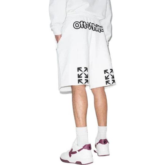Off-White o1gr1nt0125 Ff Blur Skate Short in White Size US 34 / EU 50 - 2 Thumbnail