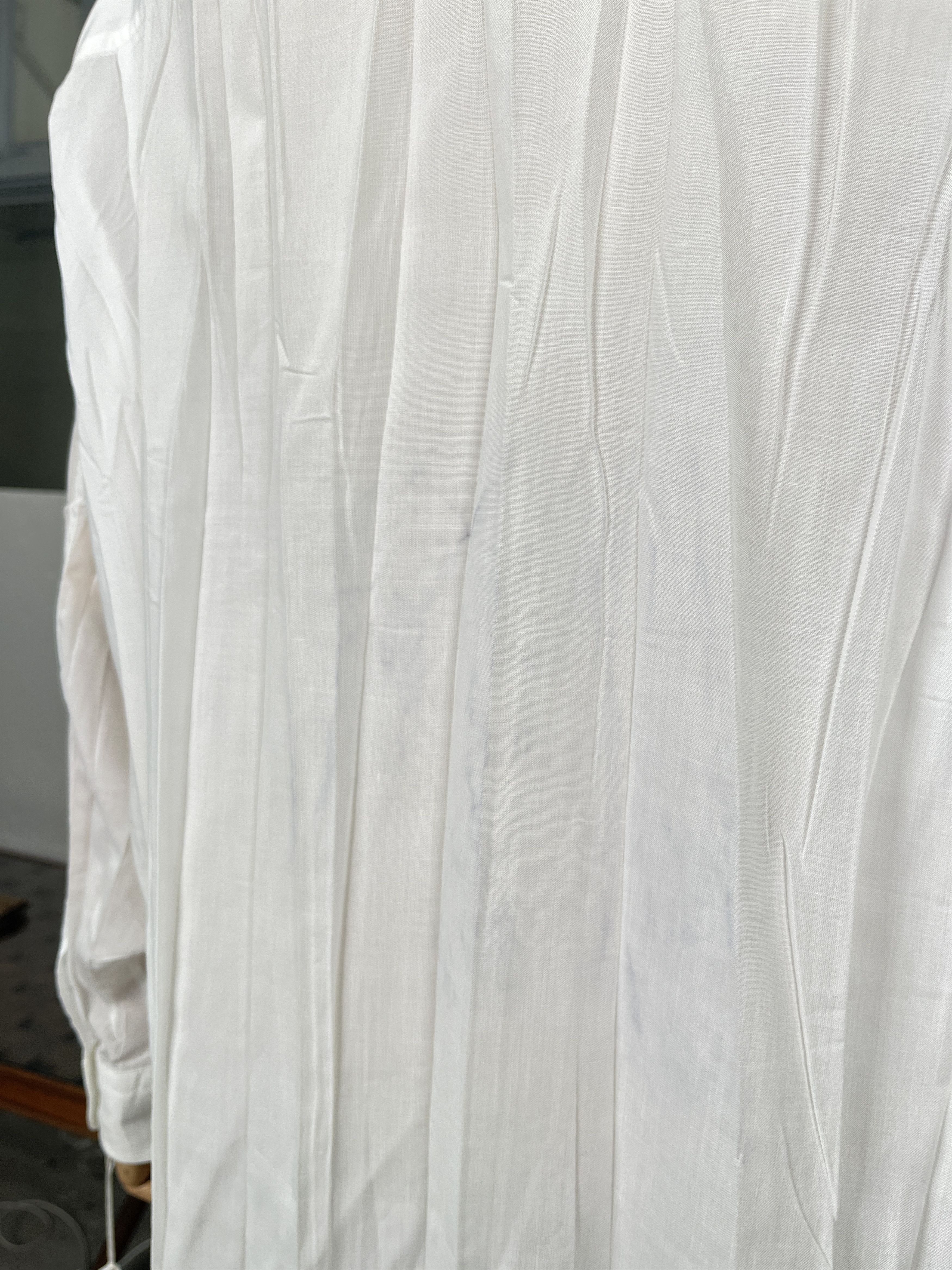 Issey Miyake Issey Miyake Ivory Stand Collar Long Sleeve Shirt Size M / US 6-8 / IT 42-44 - 3 Thumbnail