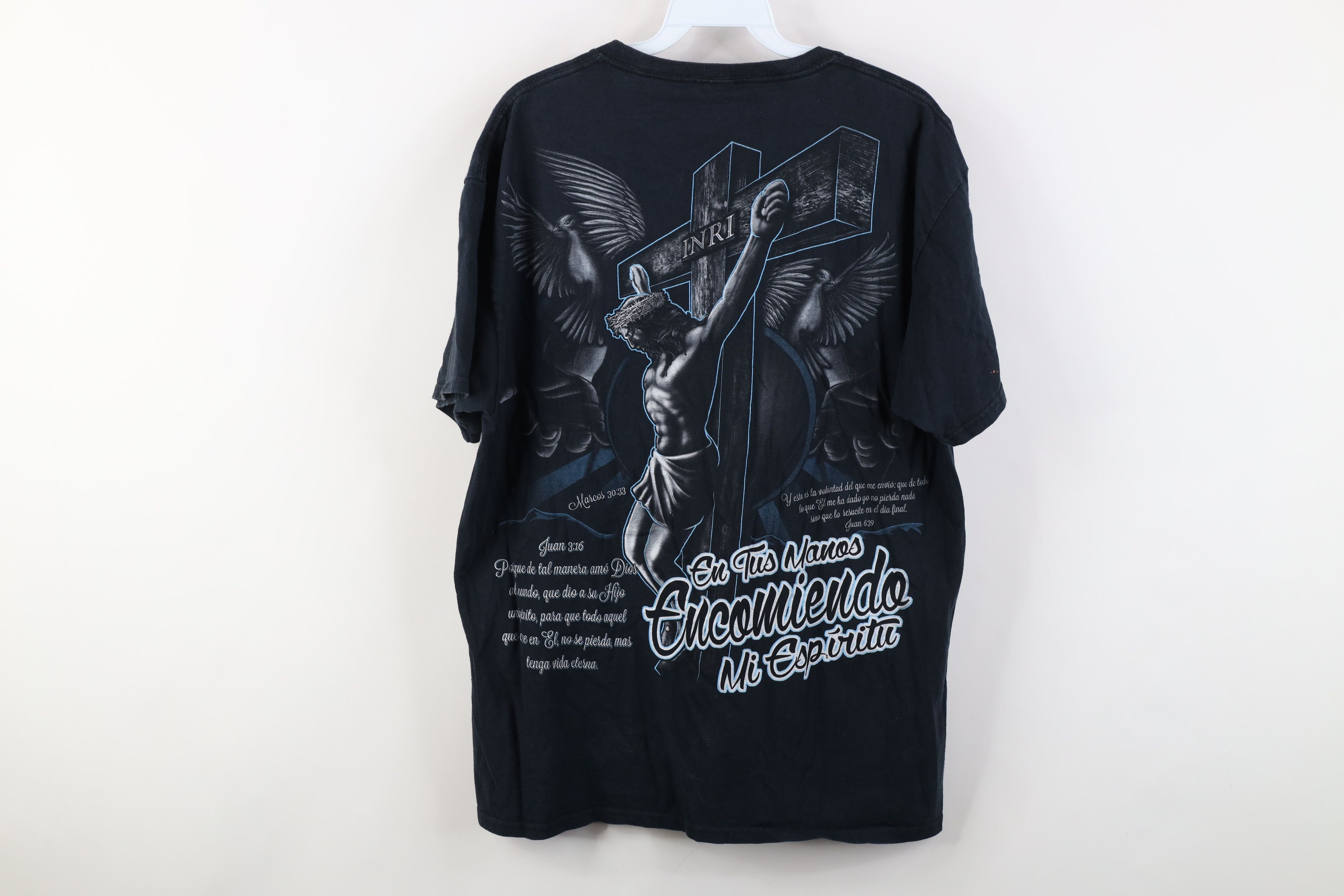 Vintage Vintage Y2K Streetwear Christian Jesus Cross Spanish T-Shirt Size US M / EU 48-50 / 2 - 13 Thumbnail