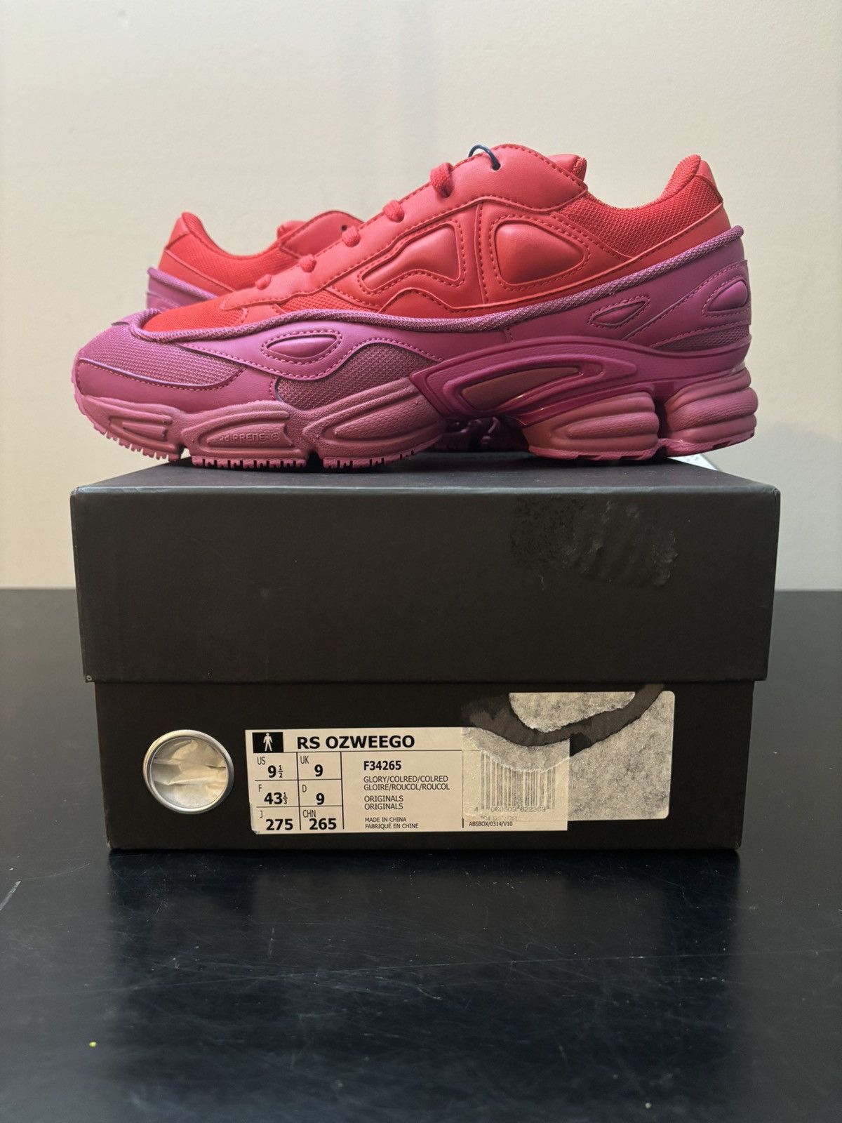 Adidas × Raf Simons adidas Raf Simons Ozweego Glory Collegiate Red Purple Size US 9.5 / EU 42-43 - 10 Thumbnail