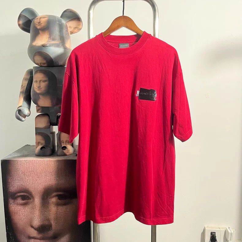 Balenciaga Balenciaga Wave Print Short Sleeve Tee Size US L / EU 52-54 / 3 - 1 Thumbnail