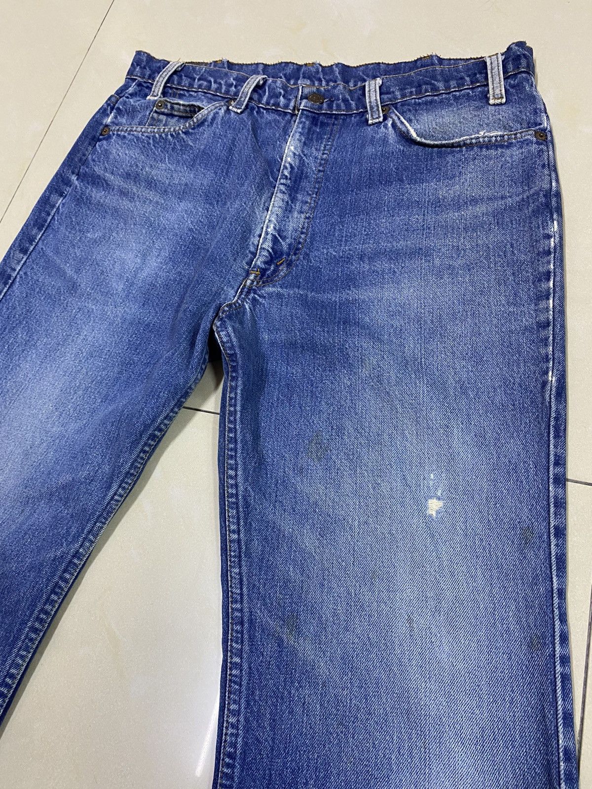Levi's × Vintage Vintage Levis 517 Orange Tab Distressed Rusty Flared Denim Size US 34 / EU 50 - 3 Thumbnail