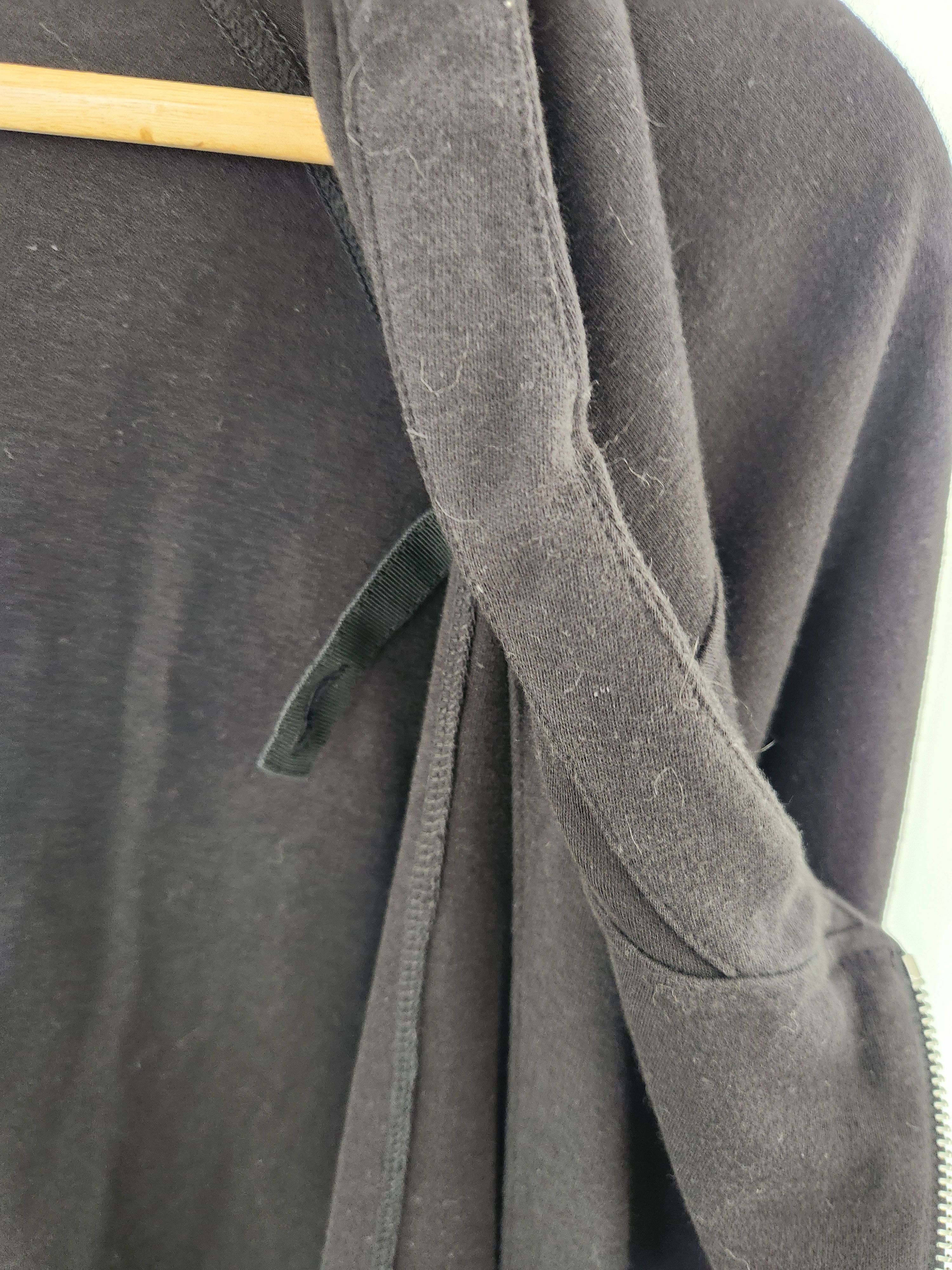 Alexander McQueen Asymmetrical black zipper light weight jacket w/ hood Size US M / EU 48-50 / 2 - 5 Thumbnail