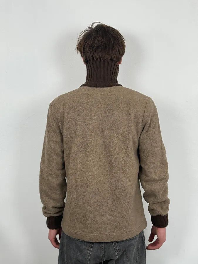 Dolce & Gabbana 1990s Dolce & Gabbana Beige Fleece Striped Collar Sweater Size US S / EU 44-46 / 1 - 3 Thumbnail