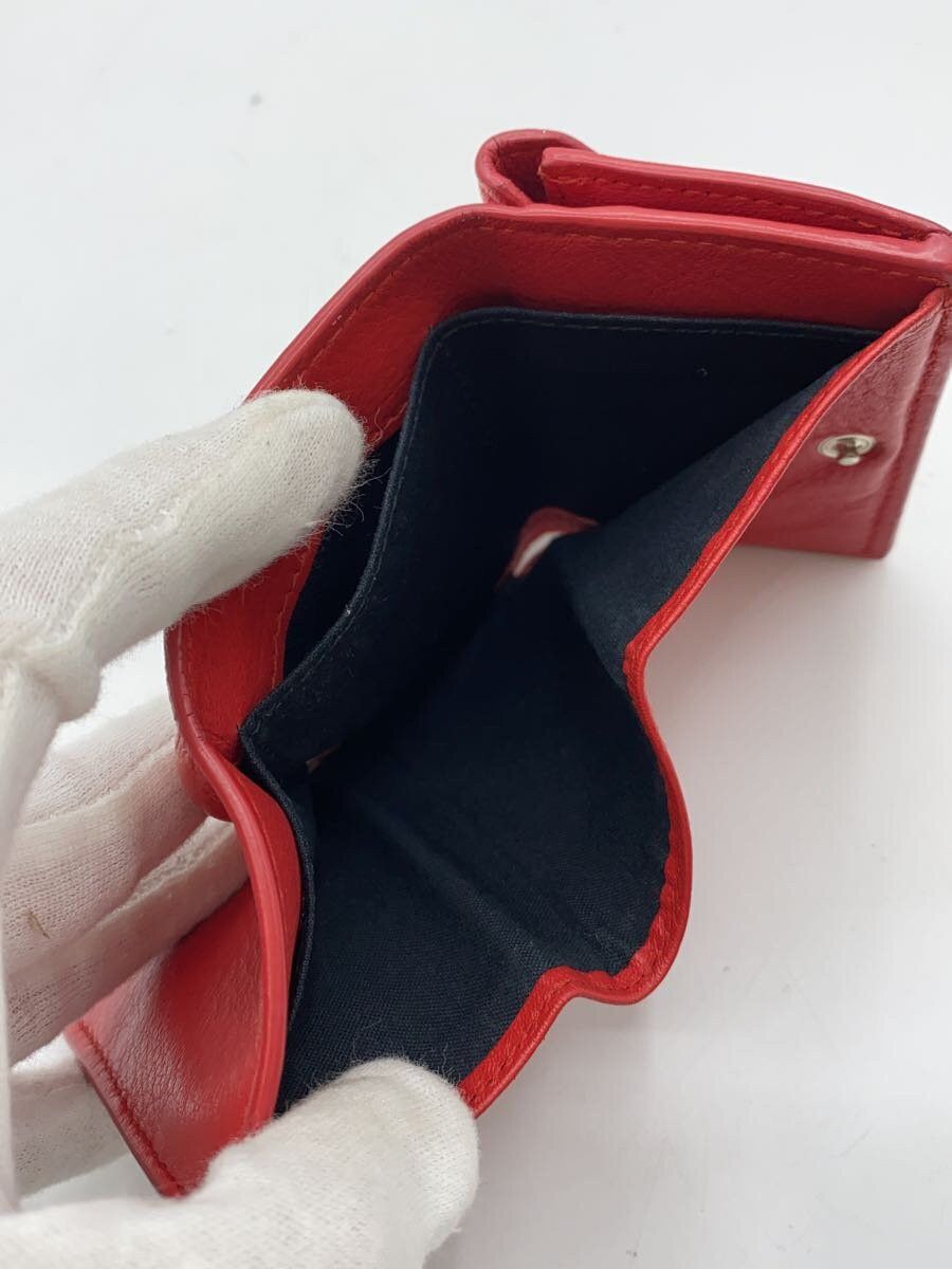 Balenciaga Balenciaga Leather Bi-Fold Wallet Red Size ONE SIZE - 5 Thumbnail