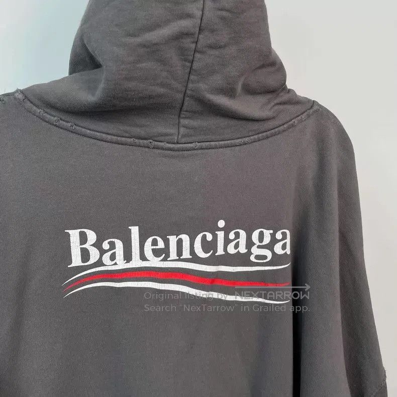 Balenciaga Balenciaga Charcoal Grey Distressed Coca-Cola Logo Hooded Size US XL / EU 56 / 4 - 3 Thumbnail