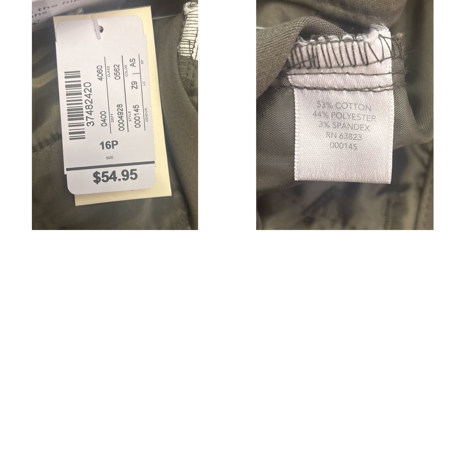 Vintage NWT Christopher & Banks Dress Pants Straight Leg Green 28in Inseam 16P Mid Rise Shaping Comfort Cotton Blend with Pockets Womens Size 38" / US 16 / IT 52 - 8 Thumbnail