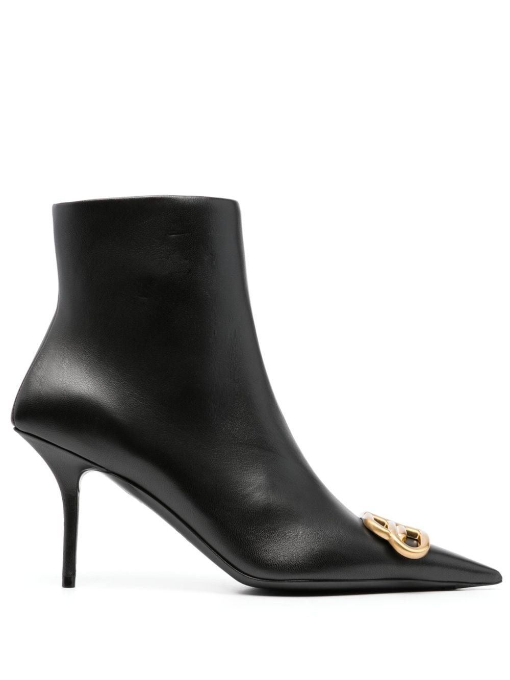 Balenciaga o1mt1gz0325 Square Knife BB 80mm Booties in Black Size US 7 / IT 37 - 1 Thumbnail