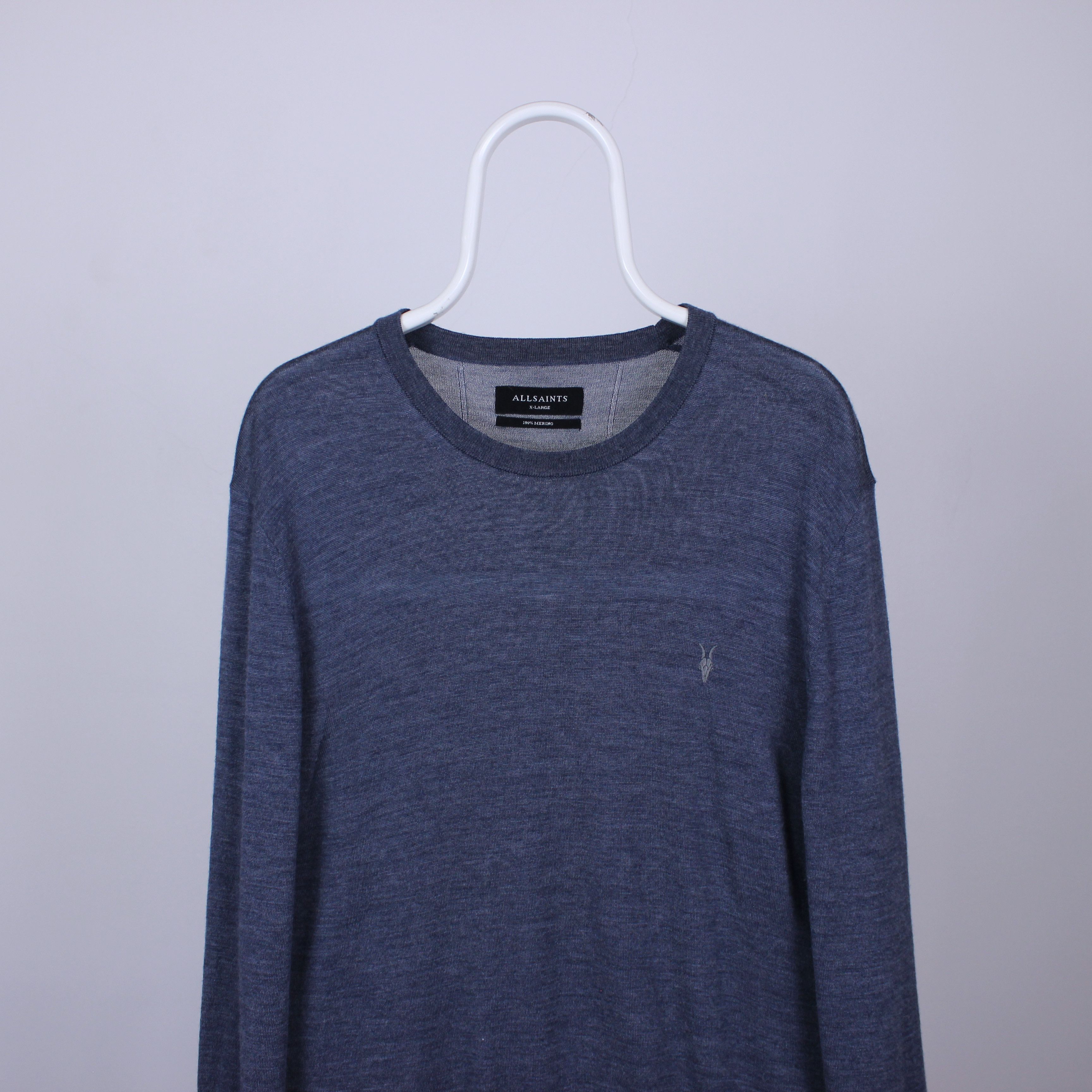 Allsaints Allsaints sweater merino wool L XL wool blue light Size US L / EU 52-54 / 3 - 4 Thumbnail