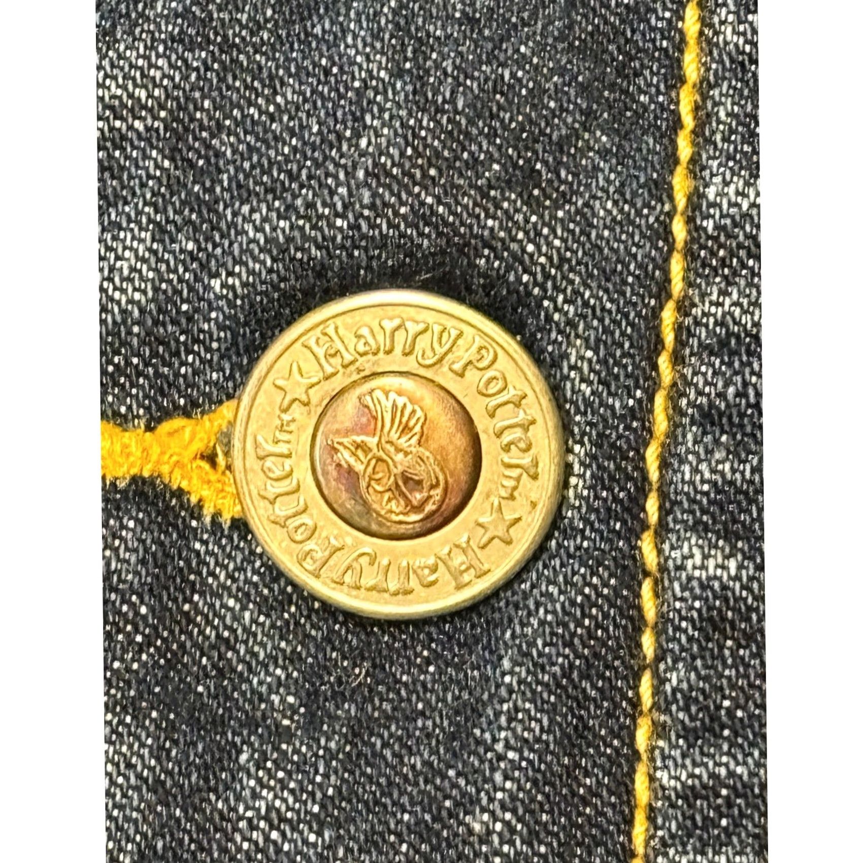 Vintage Harry Potter Gryffindor Denim Jacket Blue Cotton Large Cotton Button Embroidered Logo 90s Wizarding World Womens Jacket Size L / US 10 / IT 46 - 5 Thumbnail