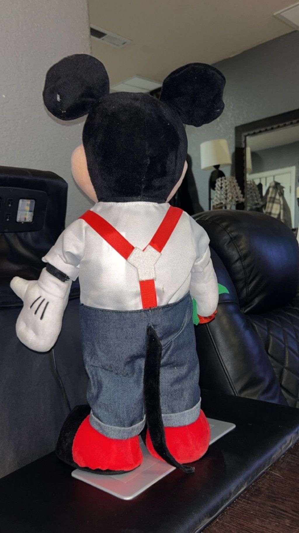 The Unbranded Brand Boys Unbranded Stuffed Animal Black Red Mickey Mouse Size ONE SIZE - 3 Thumbnail