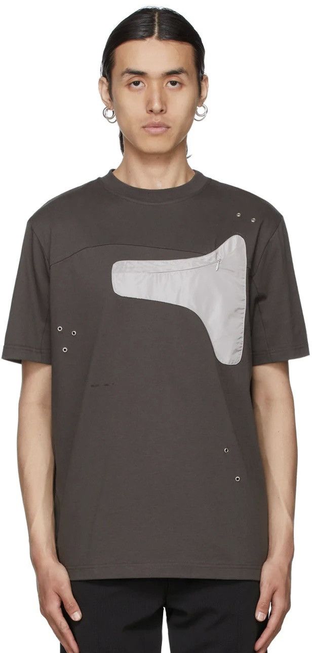 Heliot Emil HELIOT EMIL Grey Pocket T-Shirt Size US S / EU 44-46 / 1 - 1 Thumbnail