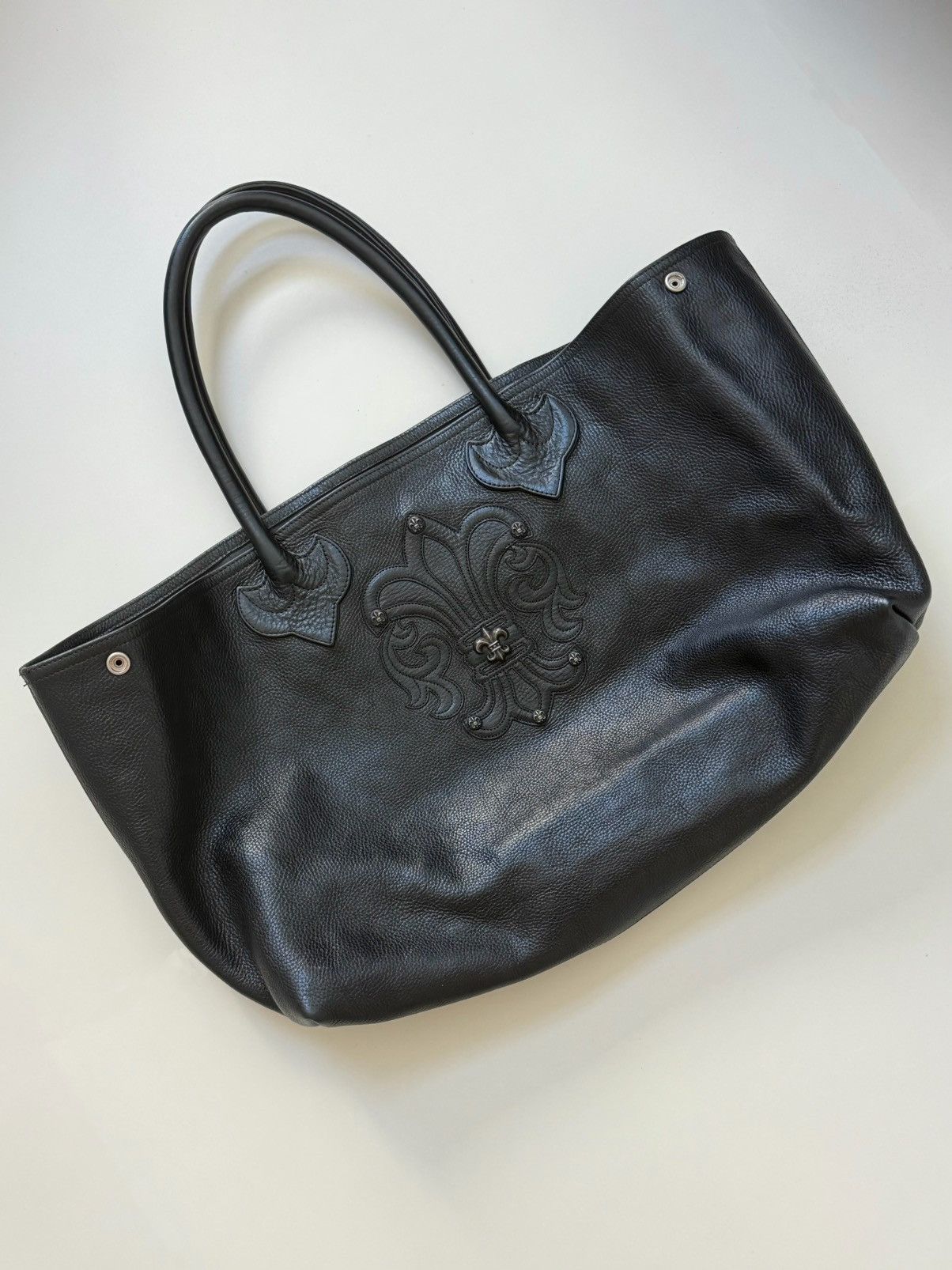 Chrome Hearts Chrome Hearts Black Fleur Patch Tote Bag Size ONE SIZE - 6 Thumbnail