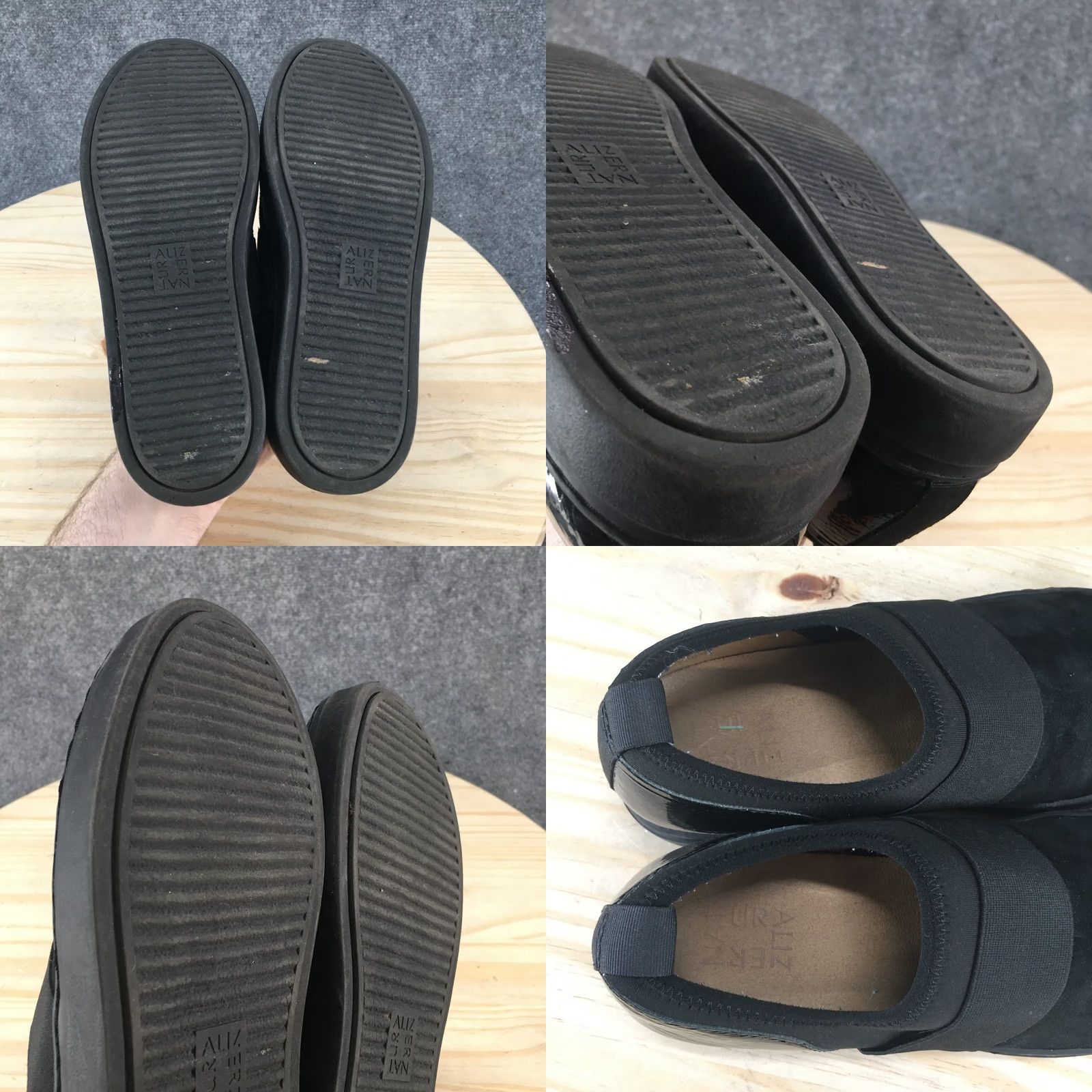 Naturalizer Naturalizer Cassey Shoes Womens 8 Wide Slip On Flats Black Leather Casual Suede Low Top Flat Heel Walking Size M / US 6-8 / IT 42-44 - 9 Thumbnail