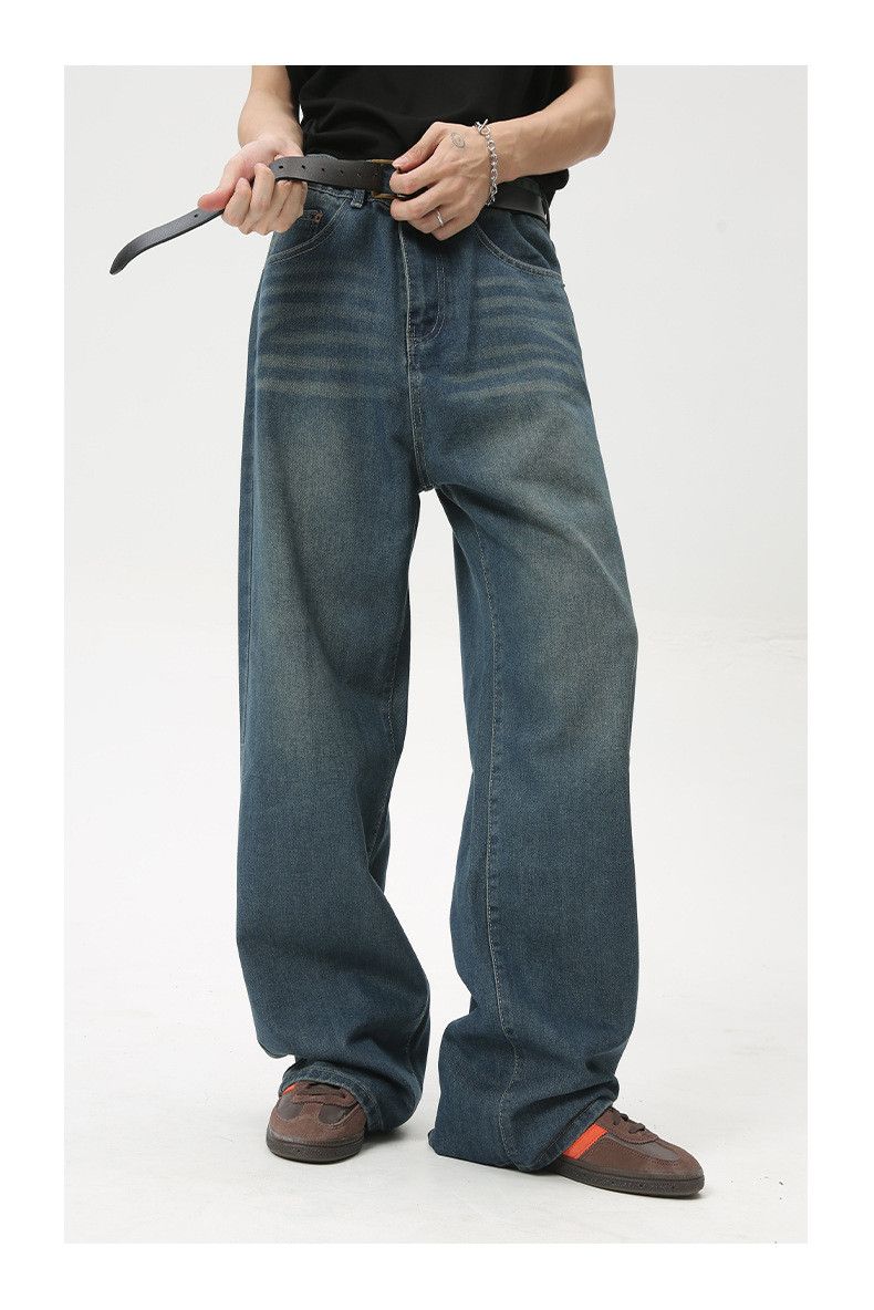 Jean Blue Vintage Mid-Rise Loose Straight-Leg Wide-Leg Jeans Size US 32 / EU 48 - 2 Thumbnail