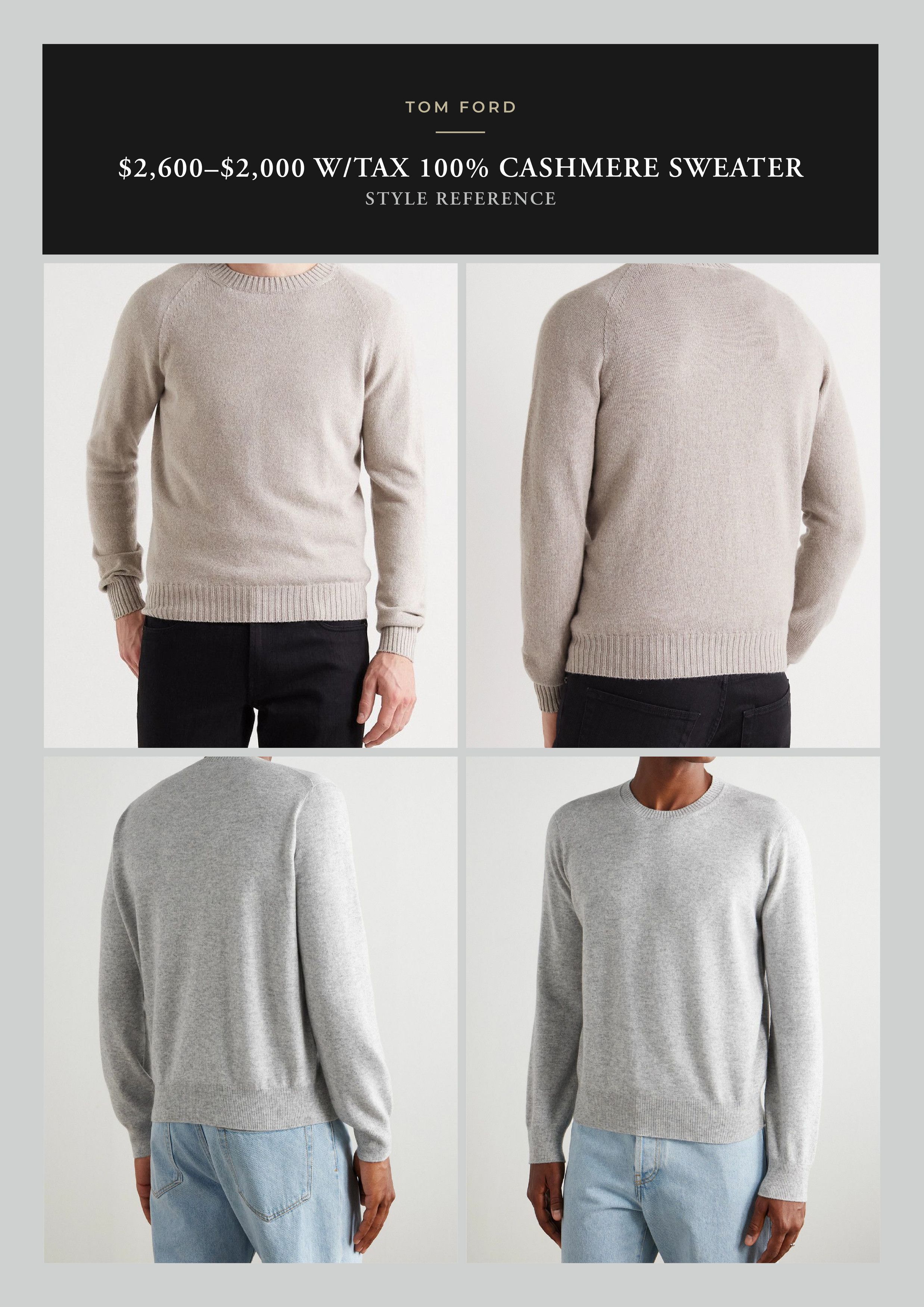 Tom Ford Best Dressed $2,000 w/tax TOM FORD 100% Cashmere Crewneck Size US M / EU 48-50 / 2 - 9 Thumbnail