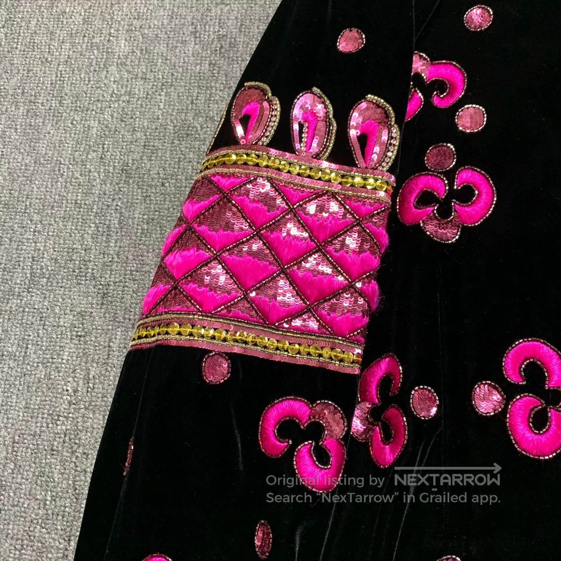 Saint Laurent Paris Saint Laurent 18FW Teddy Jacket Black Velvet. Size L / US 10 / IT 46 - 2 Thumbnail