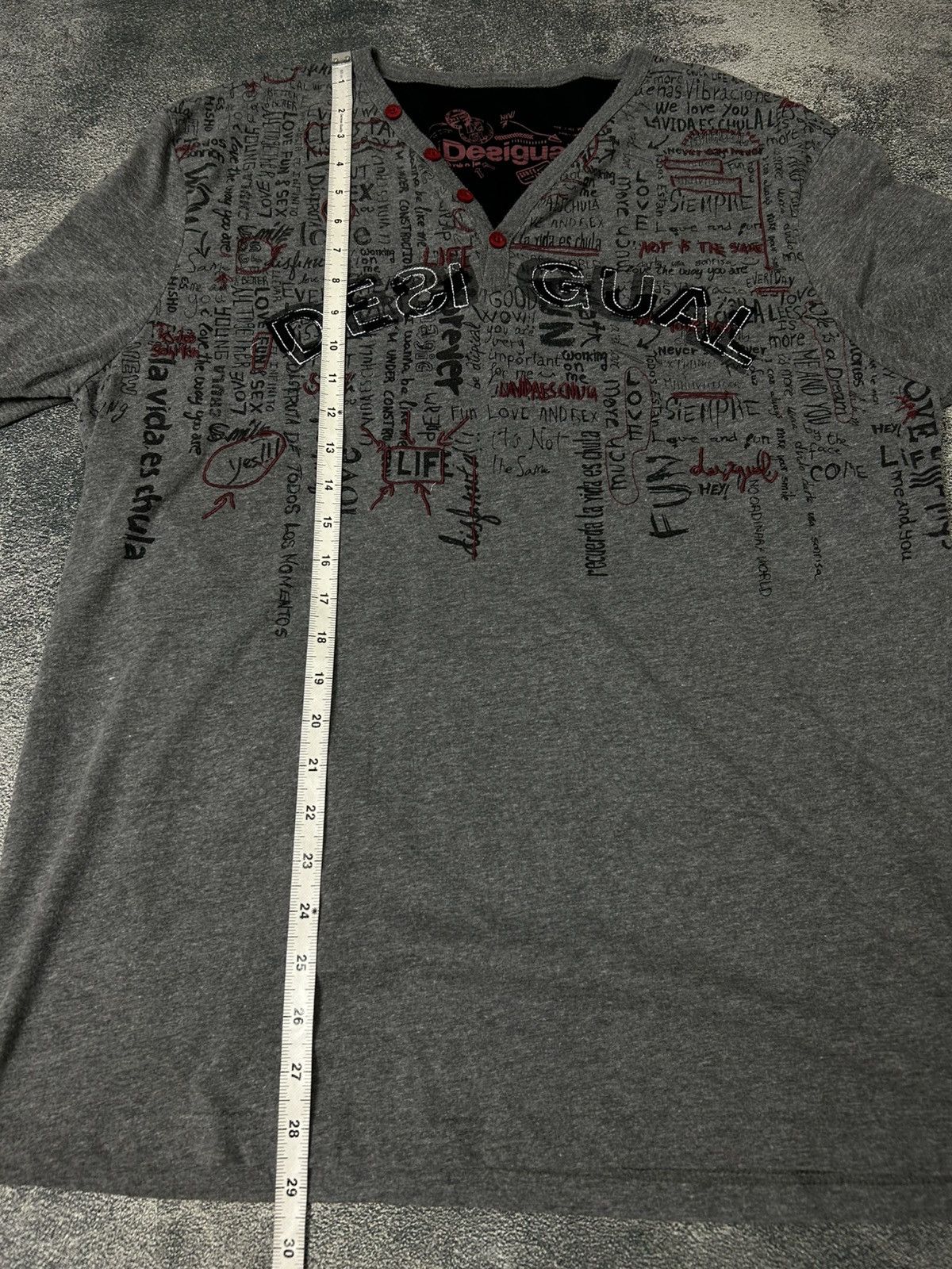 Japanese Brand Y2k Desigual Poem longsleeve Size US XL / EU 56 / 4 - 10 Thumbnail