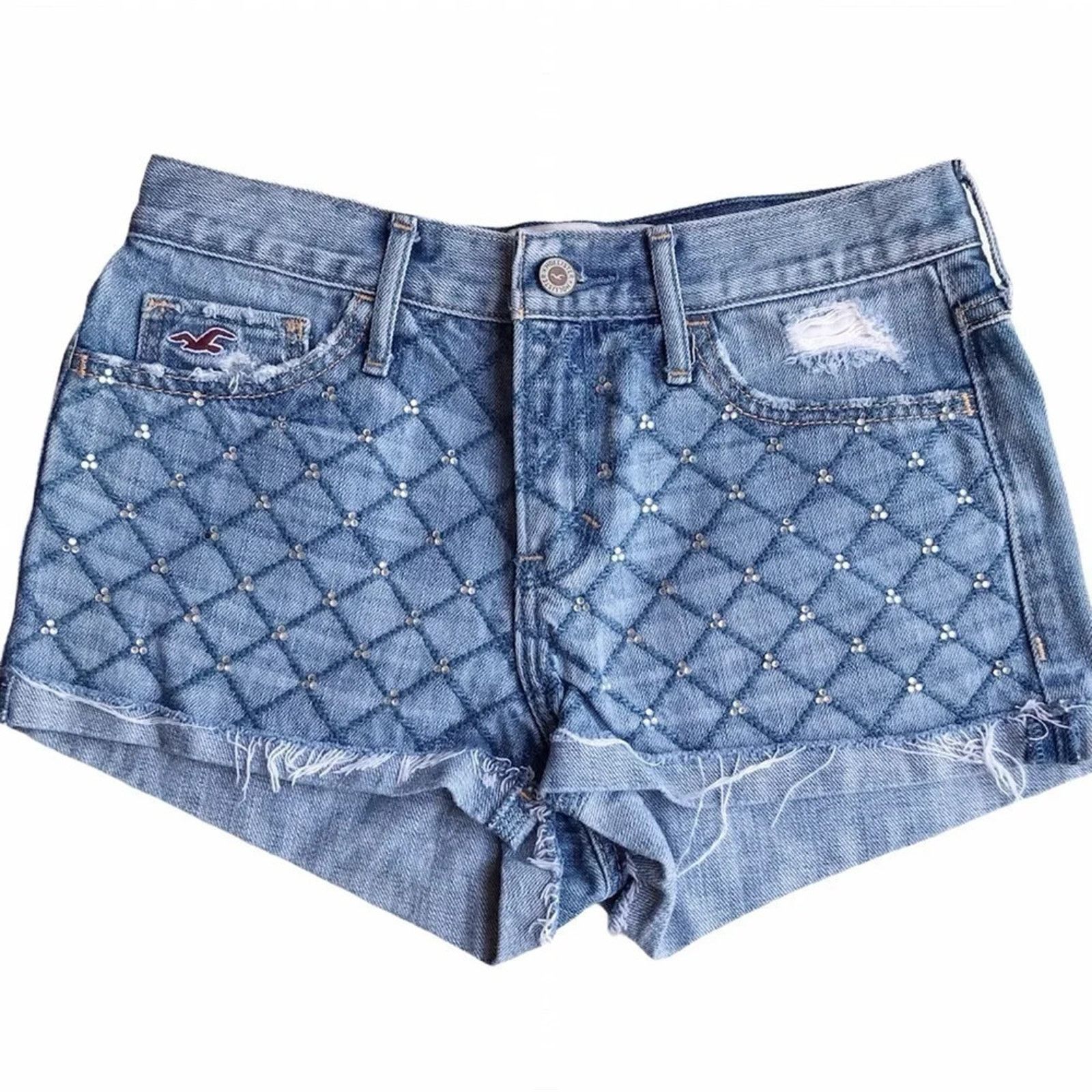 Hollister Hollister Embroidered Bling Shorts Women’s size 25 / 1 Size 25" / US 0 / IT 36 - 1 Thumbnail