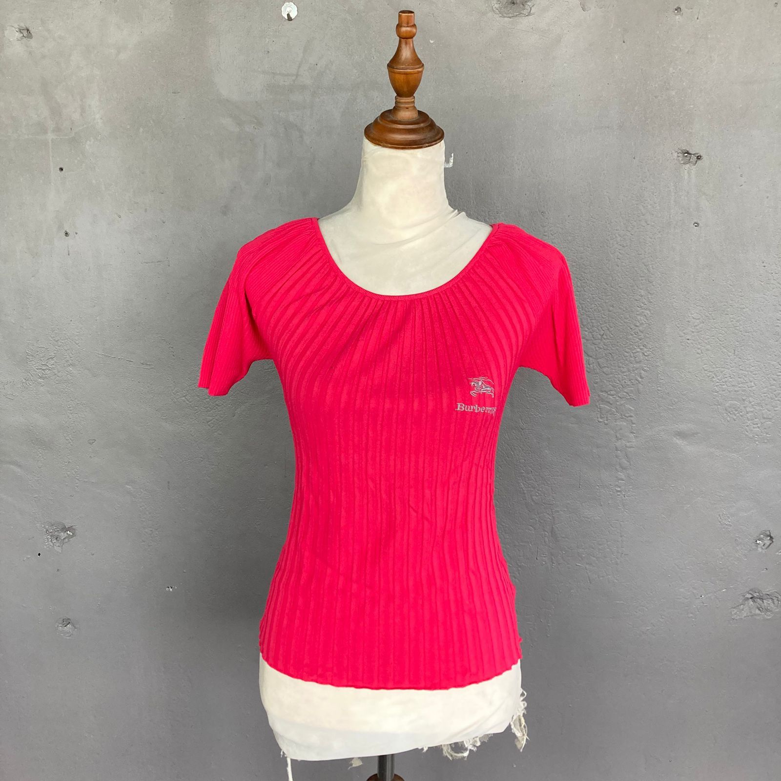 Burberry Vintage Rib Knit Puffer Sleeves Top Size S / US 4 / IT 40 - 2 Thumbnail