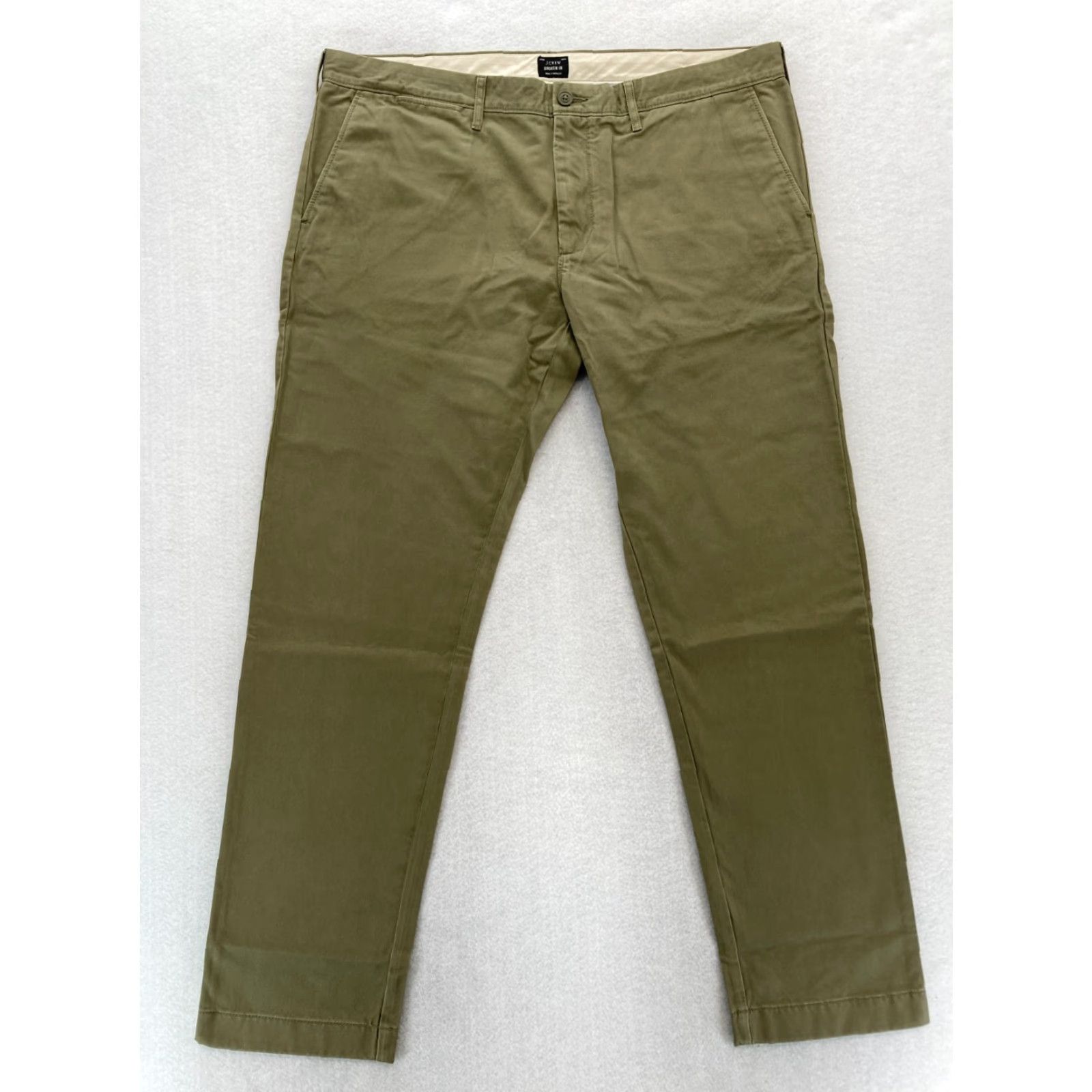 J.Crew J.Crew 484 Broken In Pants Mens 38x32 Slim Fit Straight Leg Green Preppy Casual Size US 38 / EU 54 - 2 Thumbnail
