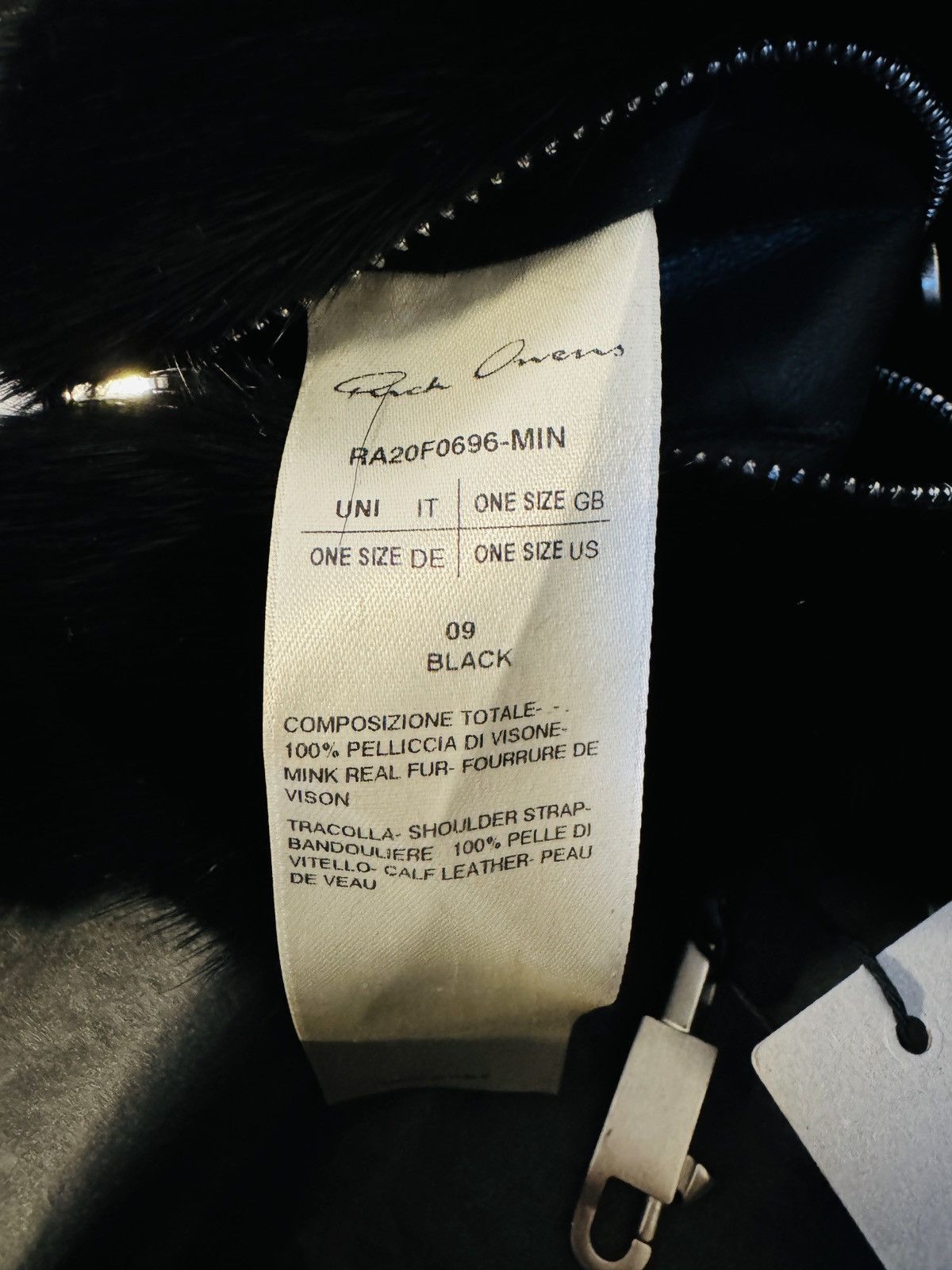Rick Owens MINK | FAT BUNNY | BLACK Size ONE SIZE - 12 Thumbnail