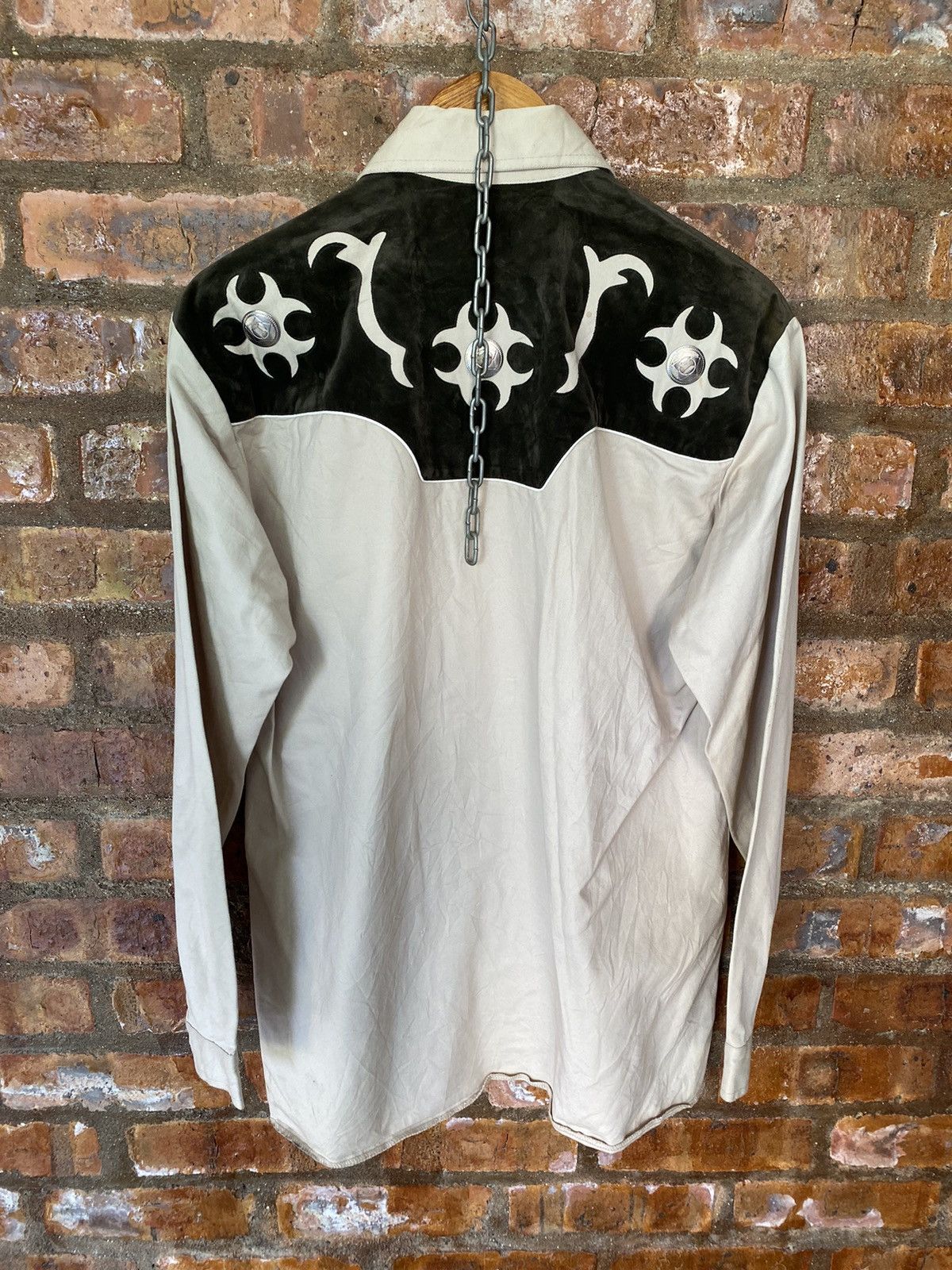 Cowboy Equipment 1990s Lobo Rider Cowboy western metal collar shirt Size US L / EU 52-54 / 3 - 13 Thumbnail