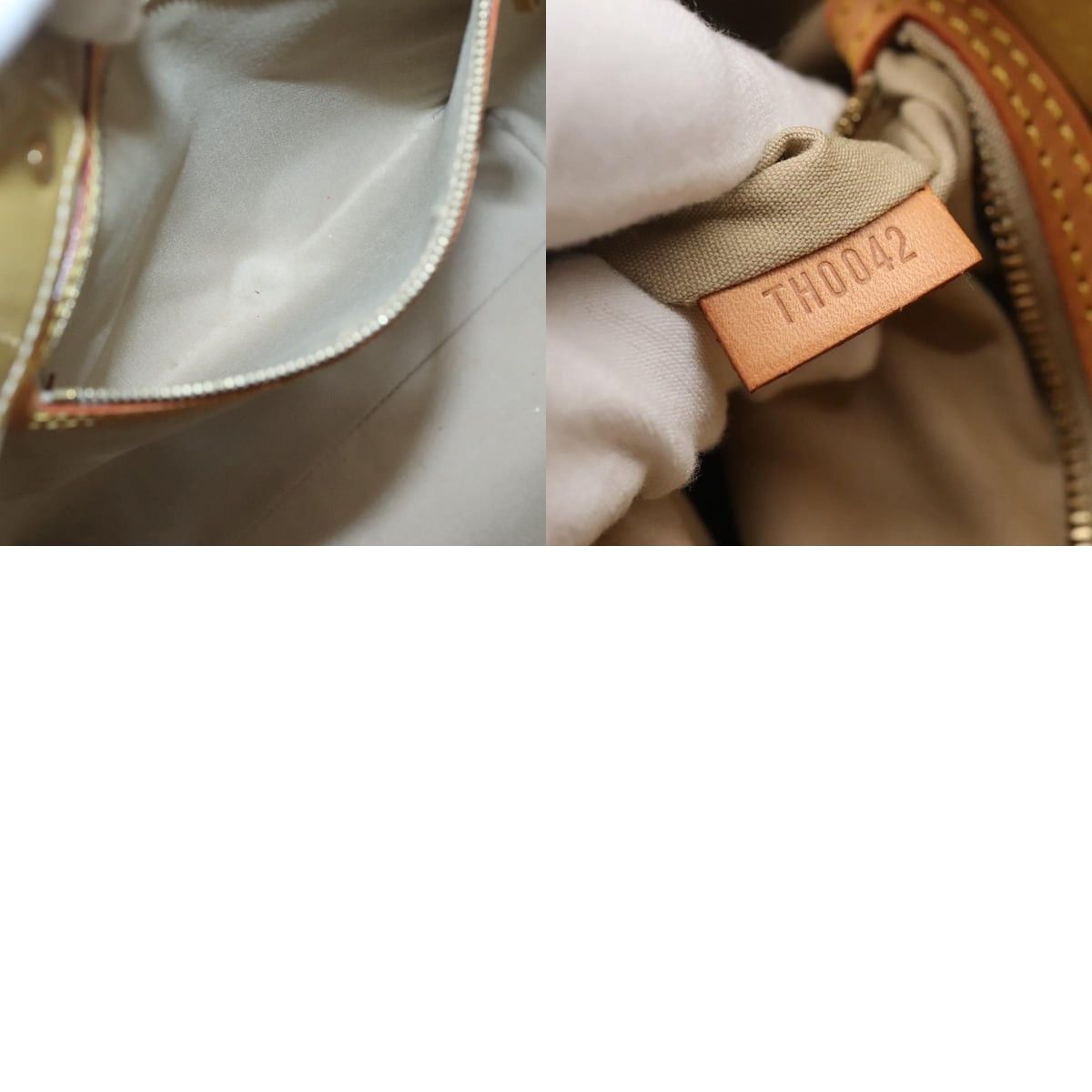 Louis Vuitton LOUIS VUITTON Monogram Vernis Reade MM Hand Bag Beige M91141 Size ONE SIZE - 12 Thumbnail