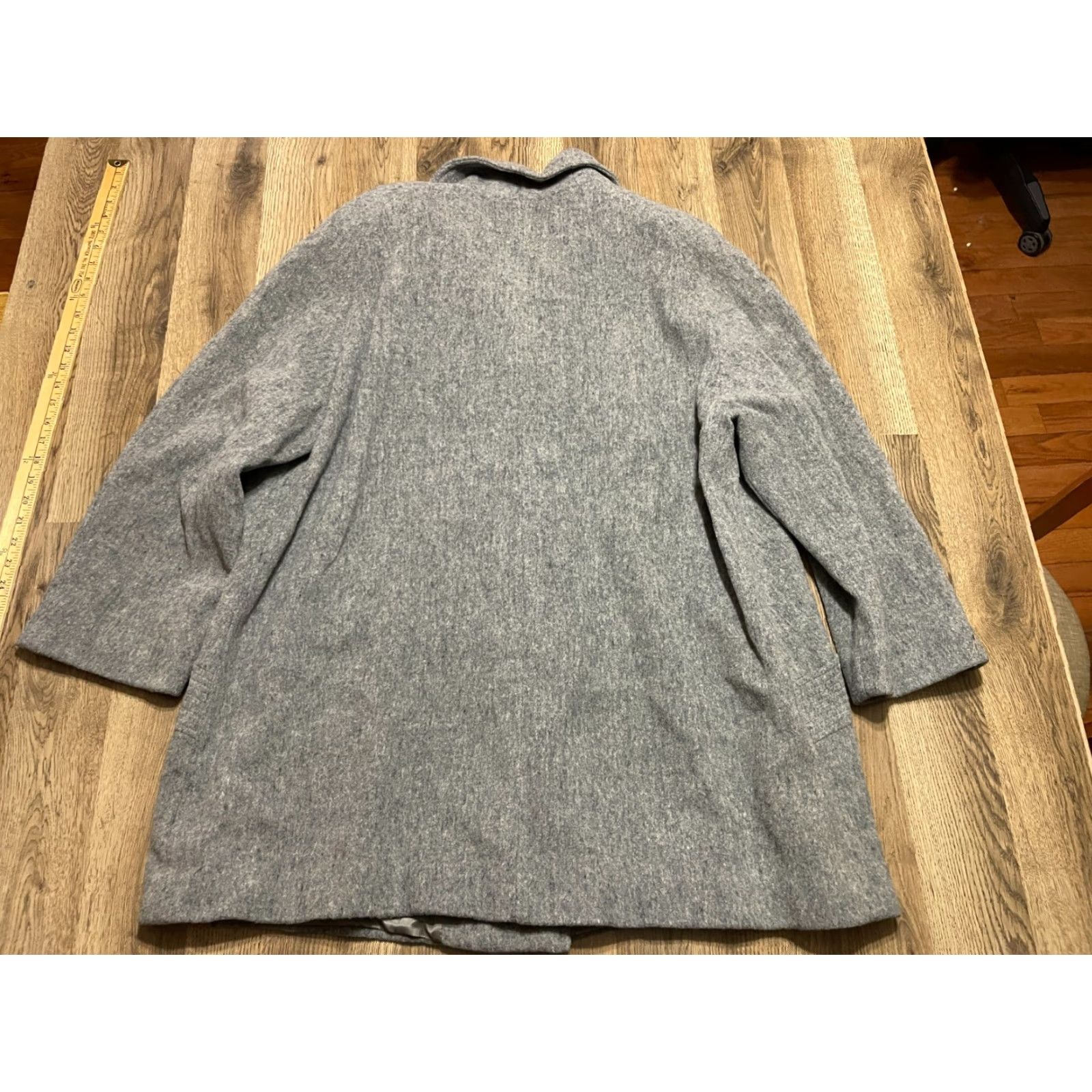 Vintage Bromley Jacket Women's 22W Gray Three Buttons Long Sleeve Coat Shirt Size 3XL / US 20-22 - 2 Thumbnail
