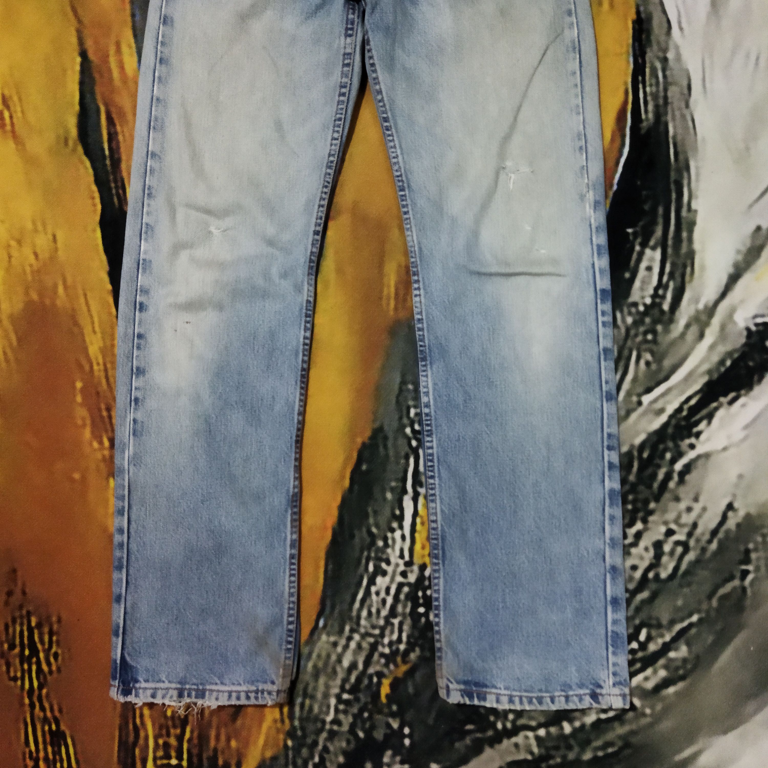 Levi's × Vintage VINTAGE LEVIS 505 DISTRESSED FADED BLUE JEANS PANTS Size US 31 - 3 Thumbnail