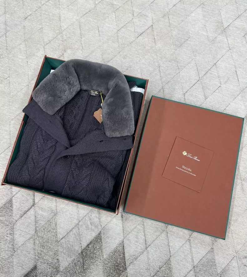 Loro Piana LORO PIANA Luo Ma Mao Knitted Pilot Jacket Size US L / EU 52-54 / 3 - 1 Thumbnail