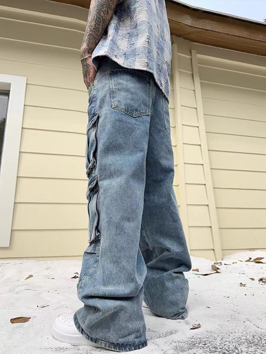 Japanese Brand × Jean Vintage Multi-Pocket Heavyweight Work Street Jeans Size US 32 / EU 48 - 3 Thumbnail