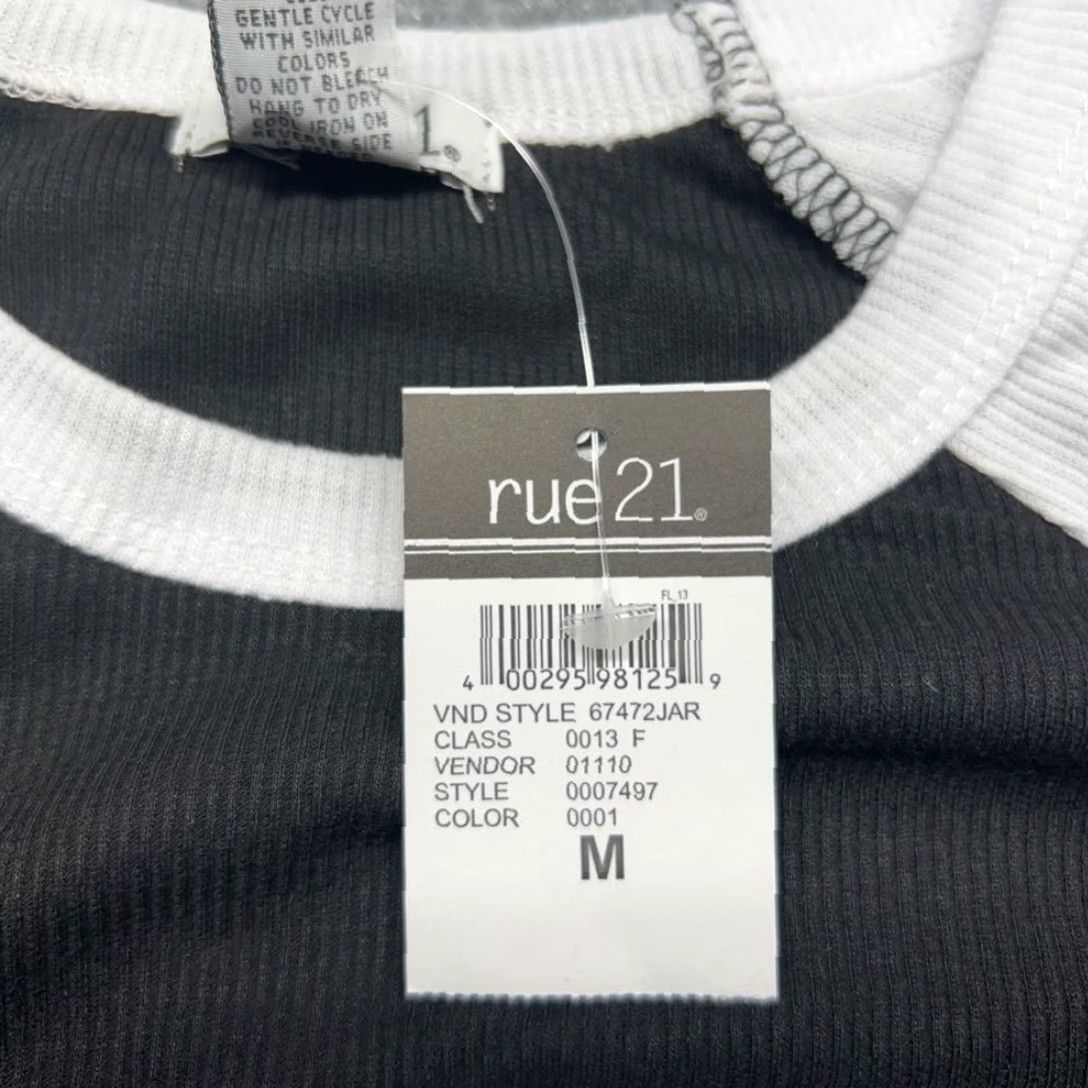 Vintage Rue21 T-Shirt Womens M LA Bear Black Long Sleeve Embroidered Stretch New Size M / US 6-8 / IT 42-44 - 7 Thumbnail