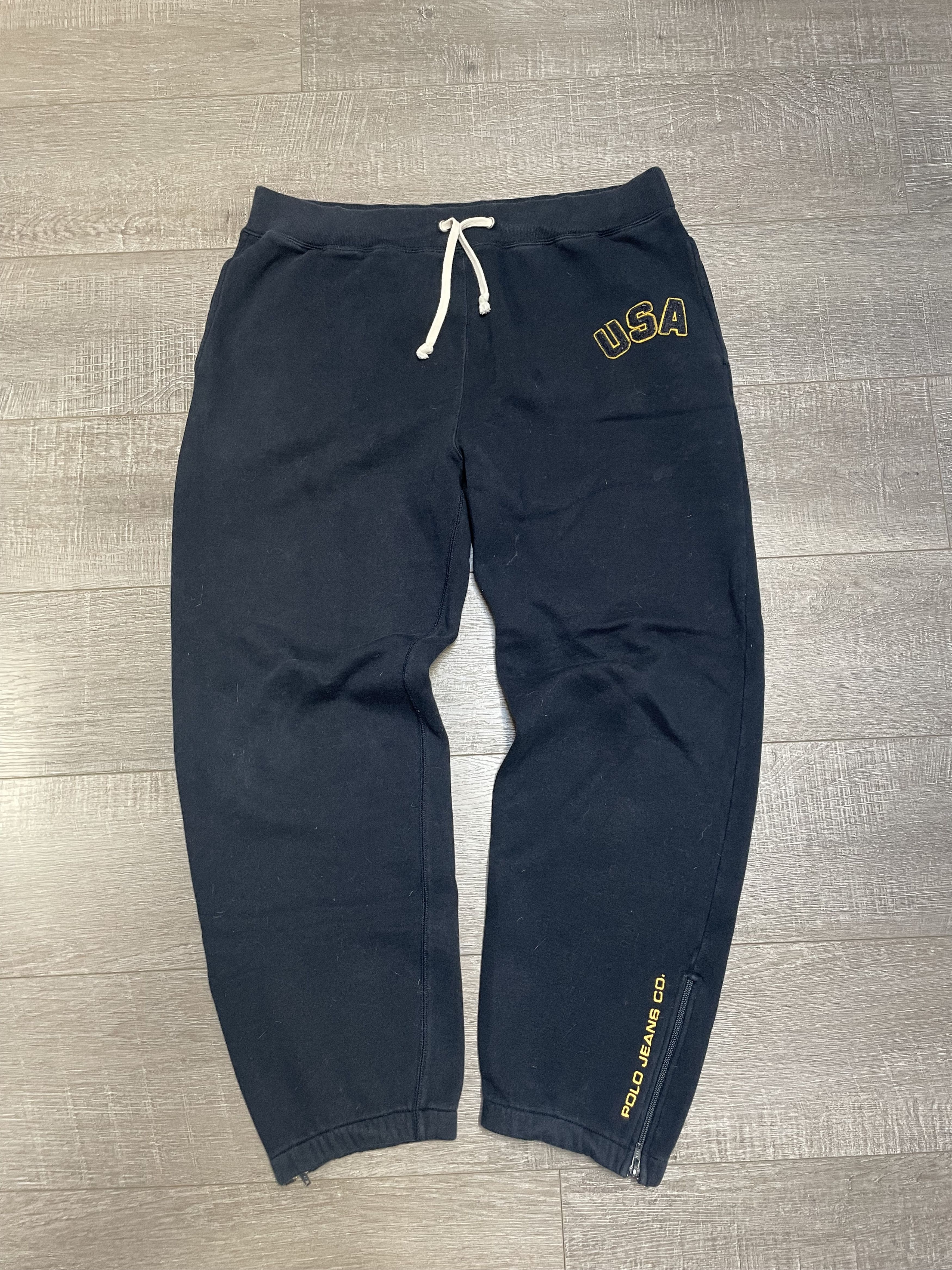 Polo Ralph Lauren VTG Polo Jeans Co Ralph Lauren USA Sweatpants Blue Y2K M Size US 32 / EU 48 - 1 Thumbnail