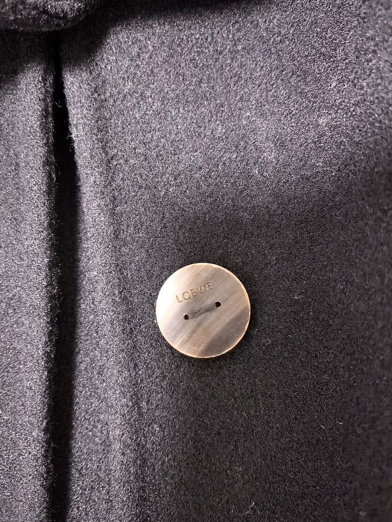 Loewe LOEWE Black Wool Coat Size 38 with Small Logo on Sleeve Size XS / US 0-2 / IT 36-38 - 2 Thumbnail