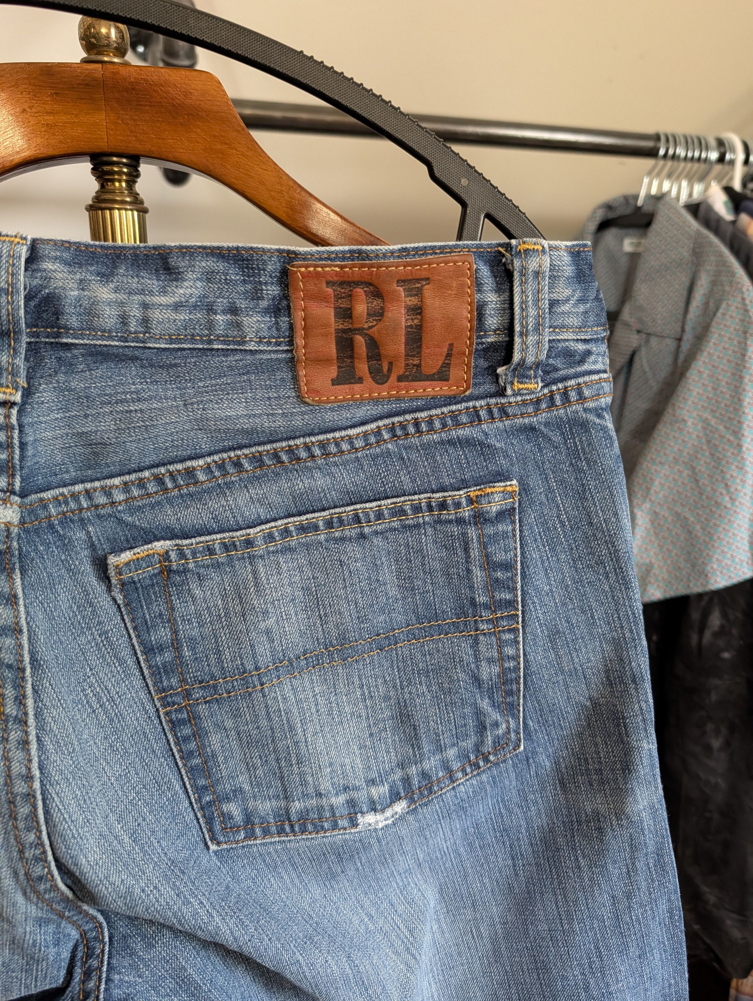 Polo Ralph Lauren Vintage Morrison distressed straight blue denim jeans Size US 32 / EU 48 - 4 Thumbnail