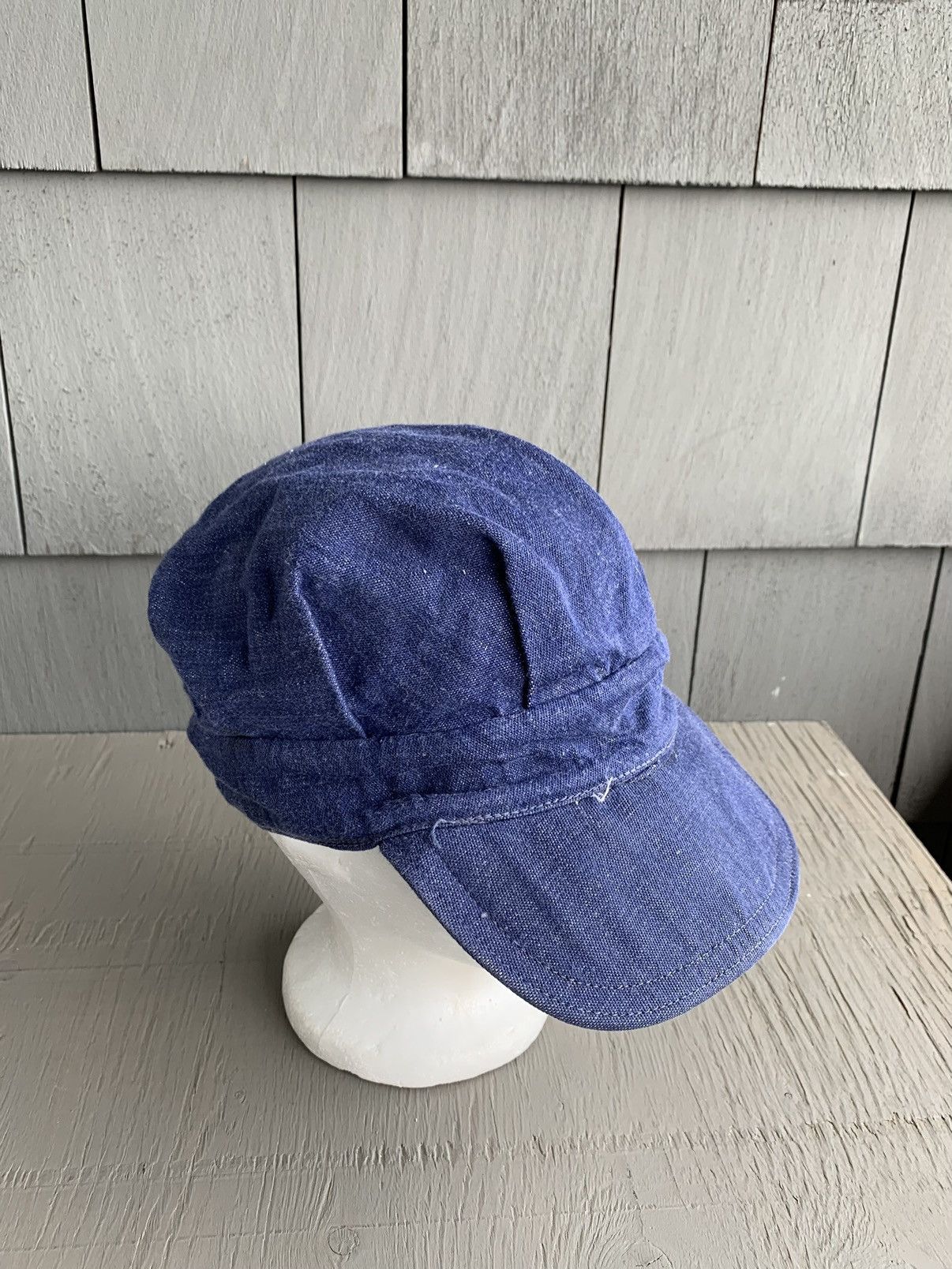 Levi's × Oshkosh × Vintage True Vintage Denim Hat Jean Cap Hickory Sanfordized Railway Size ONE SIZE - 8 Thumbnail