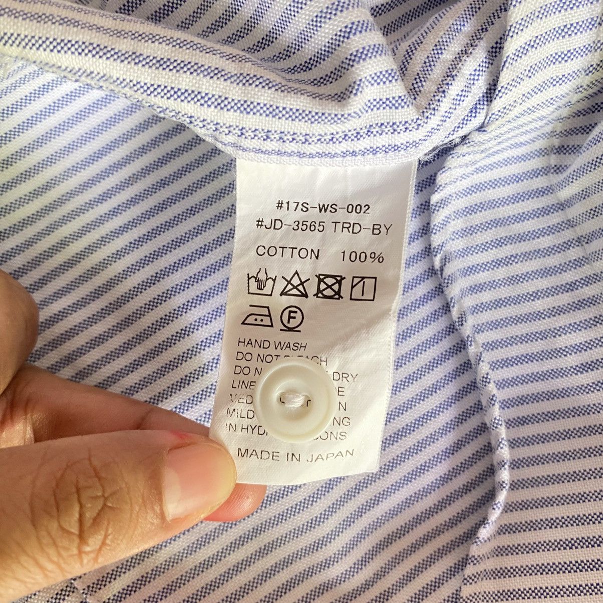 Danton DANTON Light Blue & White Striped Sailor Collar Shirt Size XS / US 0-2 / IT 36-38 - 14 Thumbnail