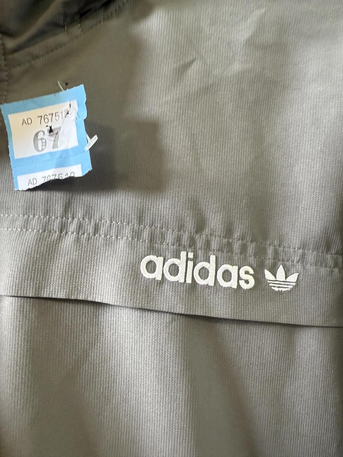 Adidas Adidas Men's Gray Windbreaker Jacket with Trefoil Logo Size US L / EU 52-54 / 3 - 2 Thumbnail