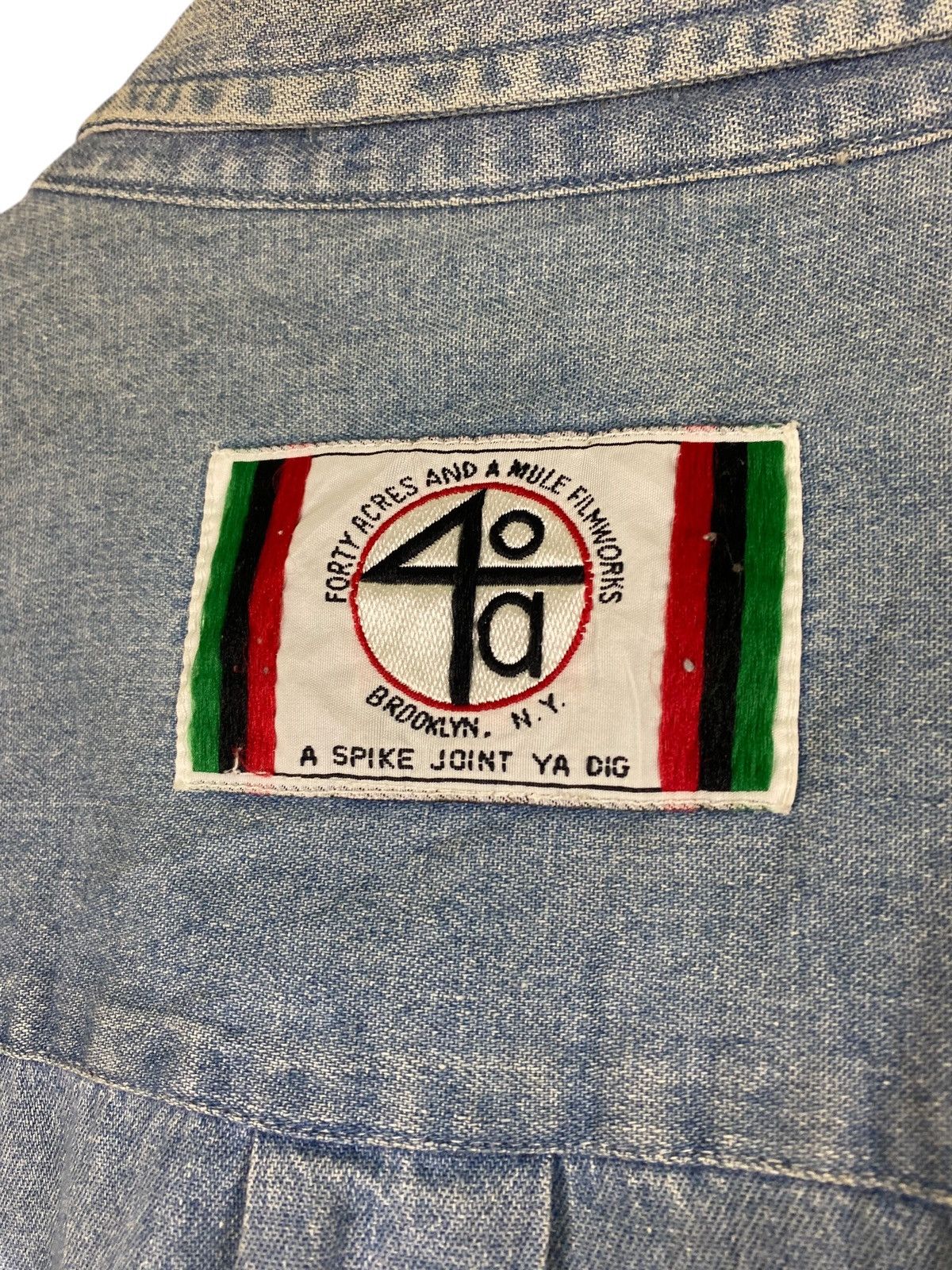 Cross Colours Vintage 40 Acres and A Mule Filmworks Spike Lee Denim Shir Size US XL / EU 56 / 4 - 12 Thumbnail