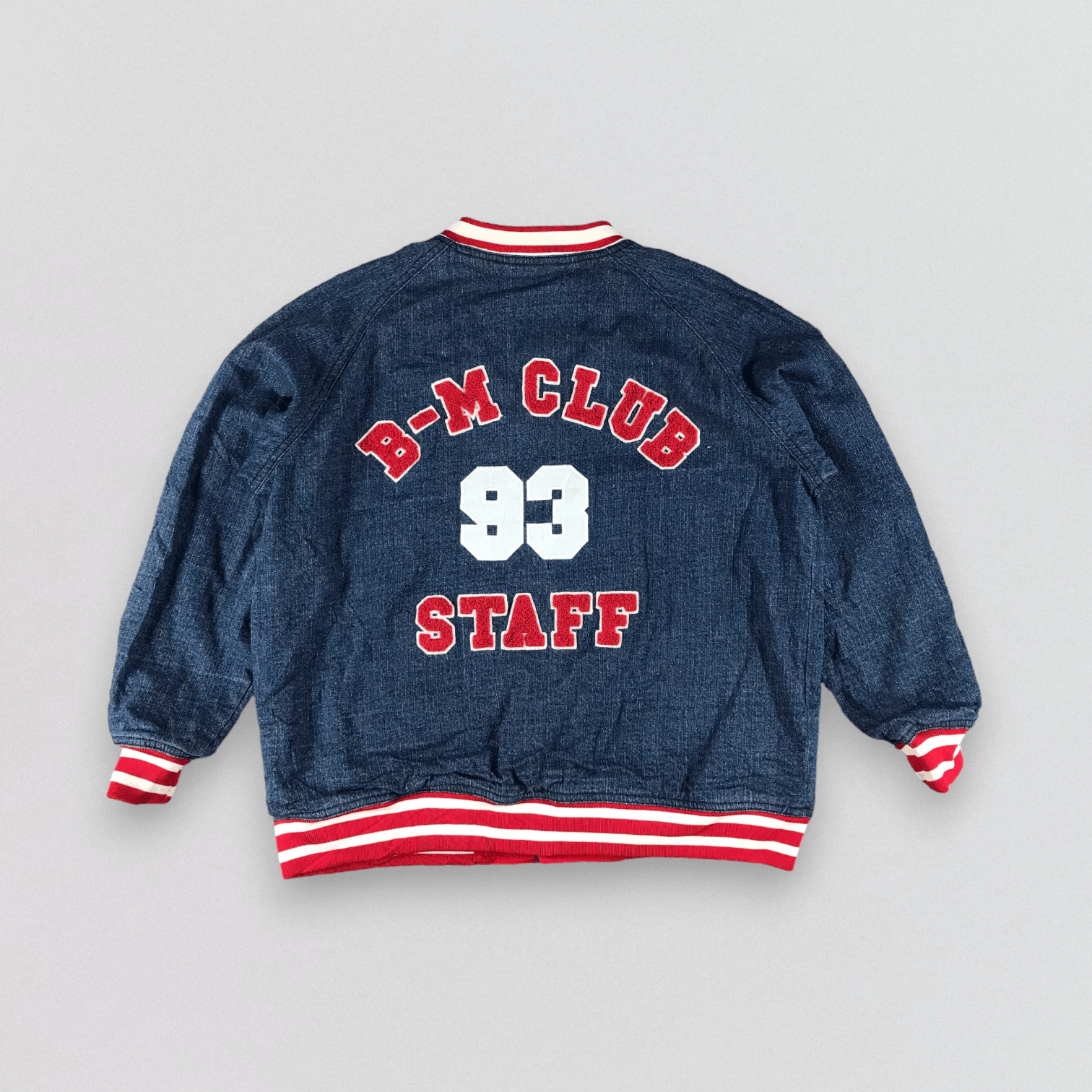Japanese Brand Blue Moon Blue Denim Reversible Varsity Jacket Size US M / EU 48-50 / 2 - 2 Thumbnail
