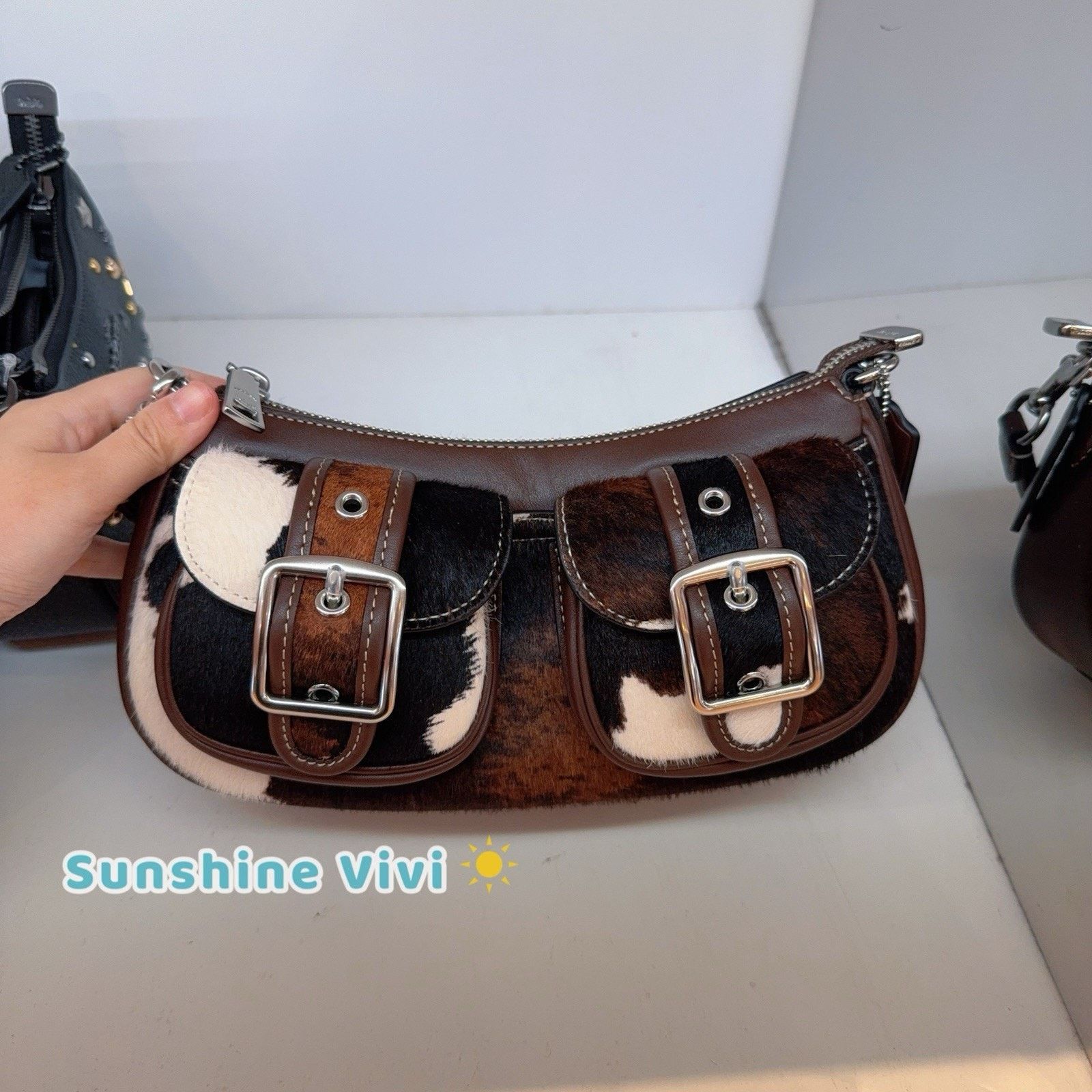 Coach NWT Coach Ashton Bag Cow CCC83 cow printed haircalf Sv/Cow Size ONE SIZE - 1 Thumbnail