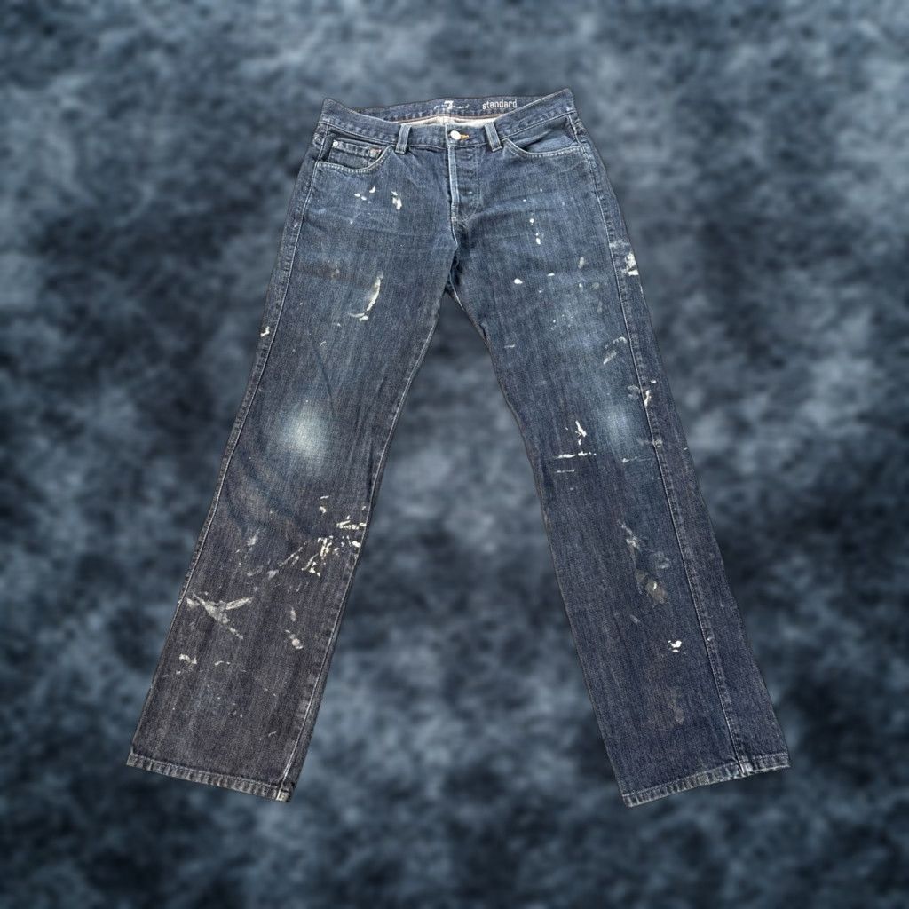 7 For All Mankind 7 For All Mankind Jeans Mens 32x31 Denim Pants Button Fly Blue Medium 5-Pocket Design Regular Fit (Inseam 31) Straight Size US 32 / EU 48 - 1 Thumbnail